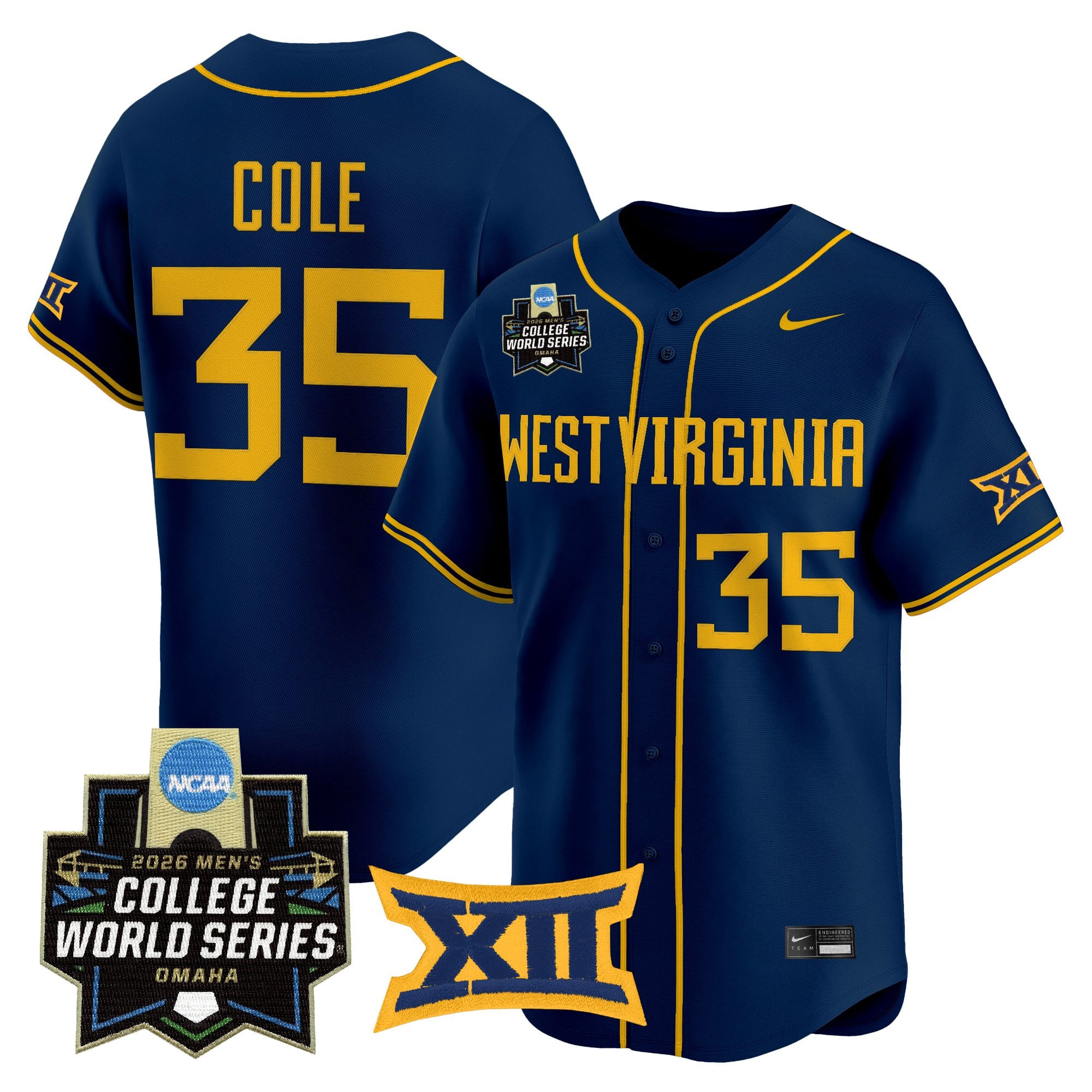 Men's West Virginia Mountaineers 2026 World Series Vapor Premier Limited Jersey V2 - All Stitched