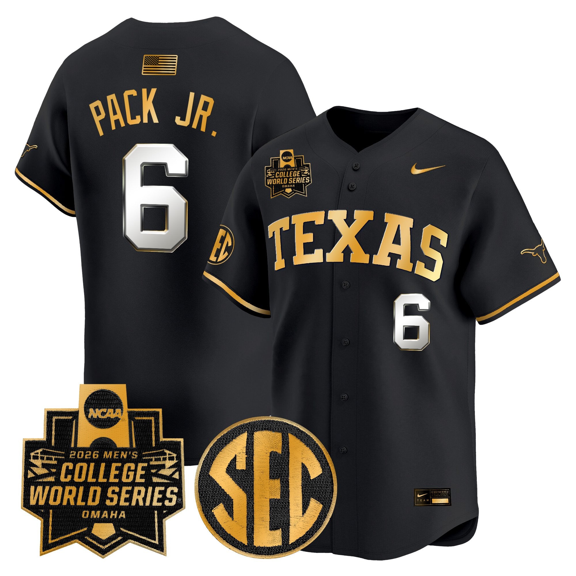 Men's Texas Longhorns 2026 World Series Vapor Premier Limited Jersey V2 - All Stitched
