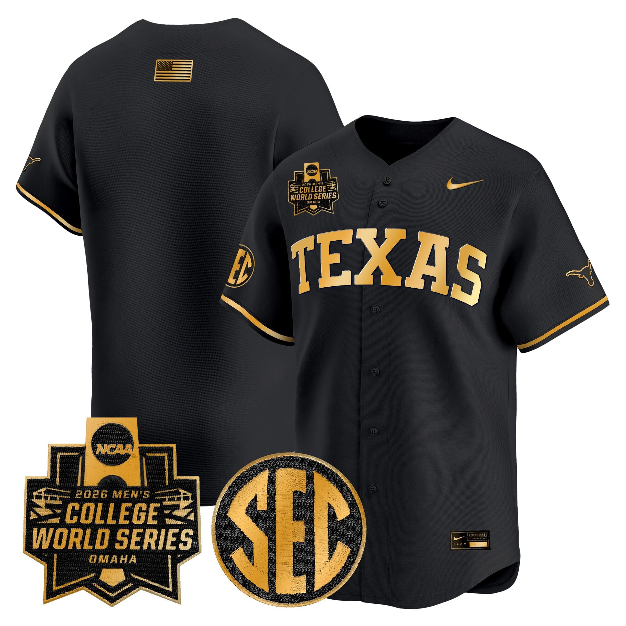 Men's Texas Longhorns 2026 World Series Vapor Premier Limited Jersey V2 - All Stitched