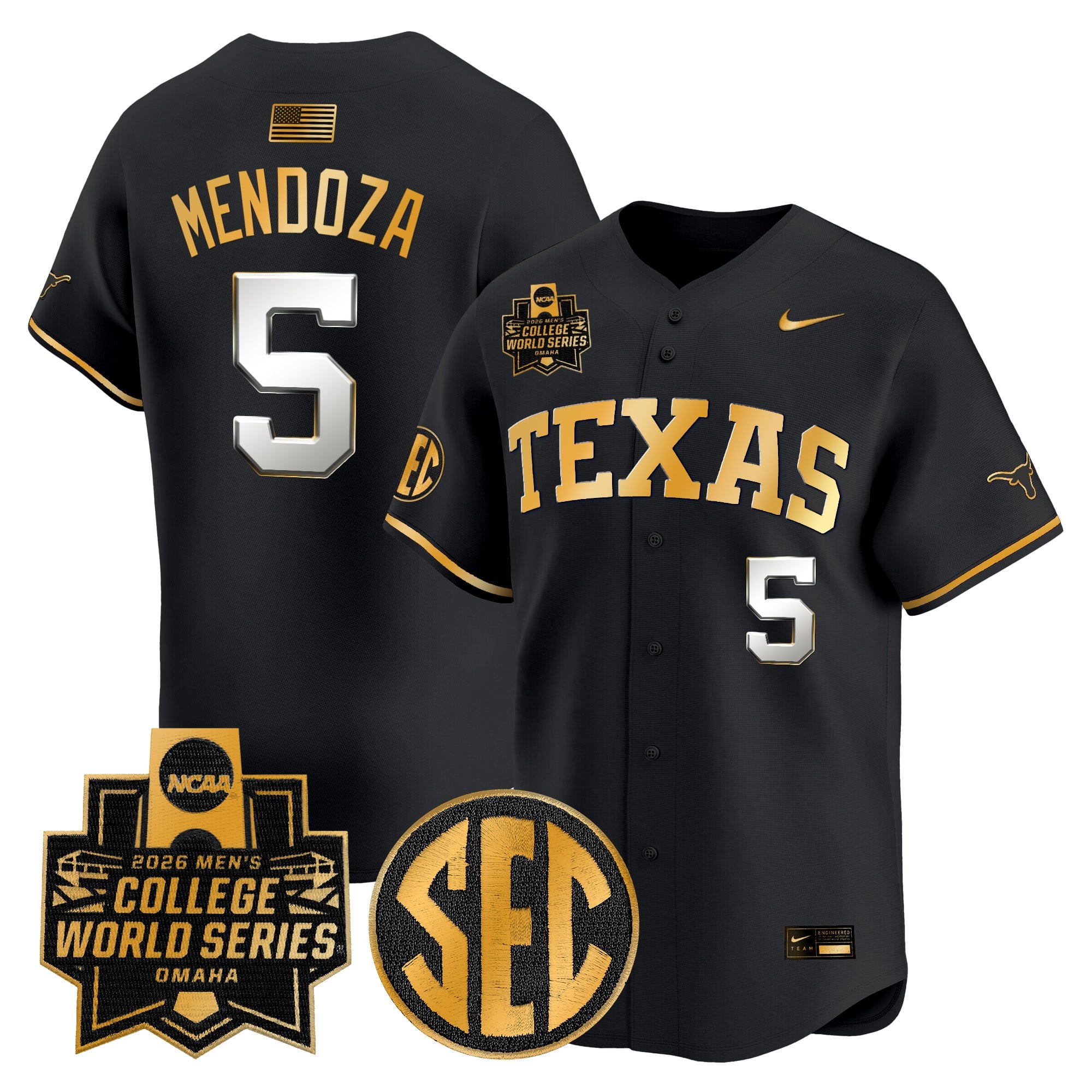 Men's Texas Longhorns 2026 World Series Vapor Premier Limited Jersey V2 - All Stitched