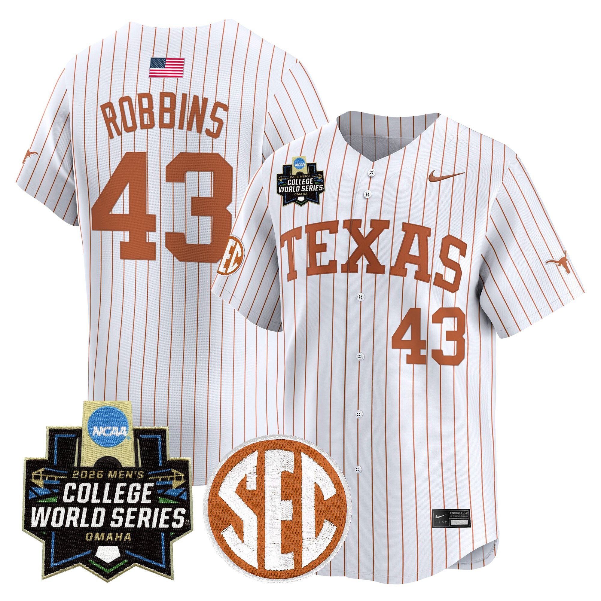 Men's Texas Longhorns 2026 World Series Vapor Premier Limited Jersey V2 - All Stitched