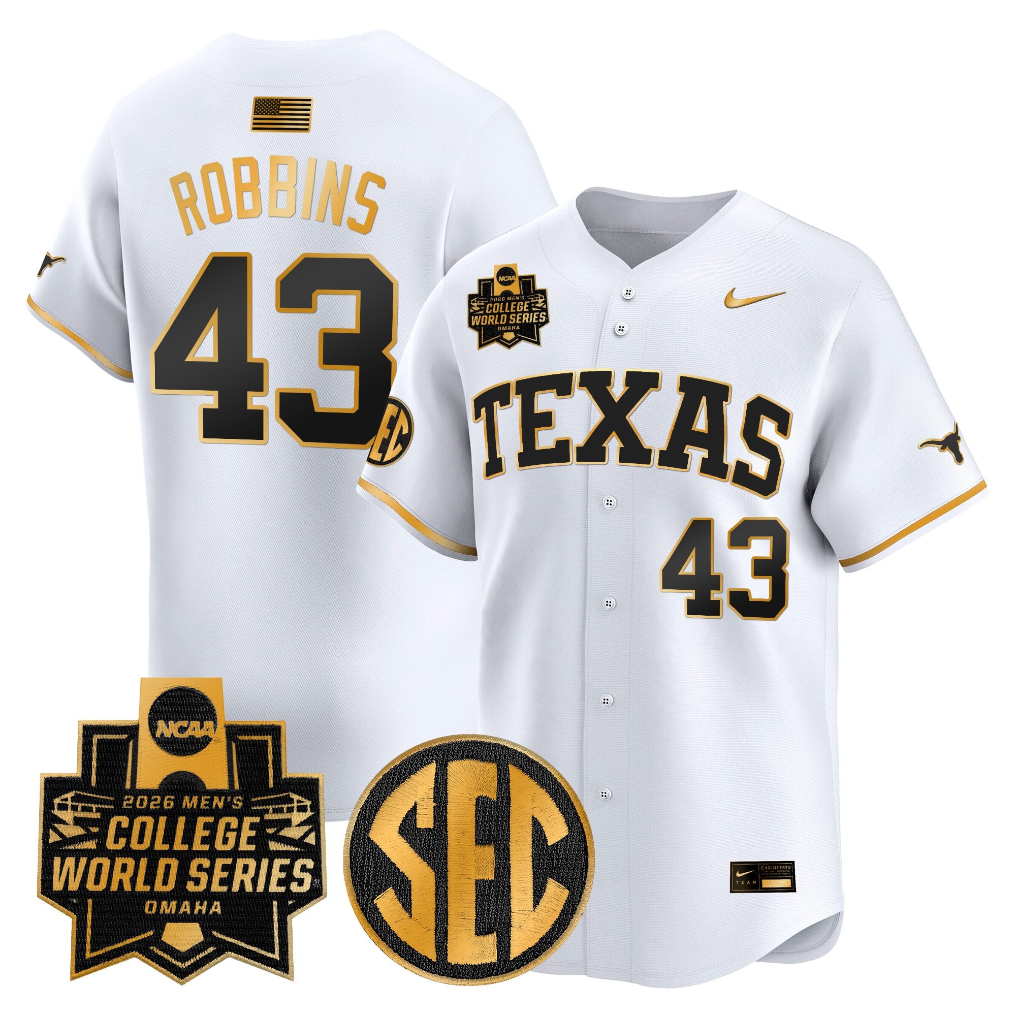 Men's Texas Longhorns 2026 World Series Vapor Premier Limited Jersey V2 - All Stitched