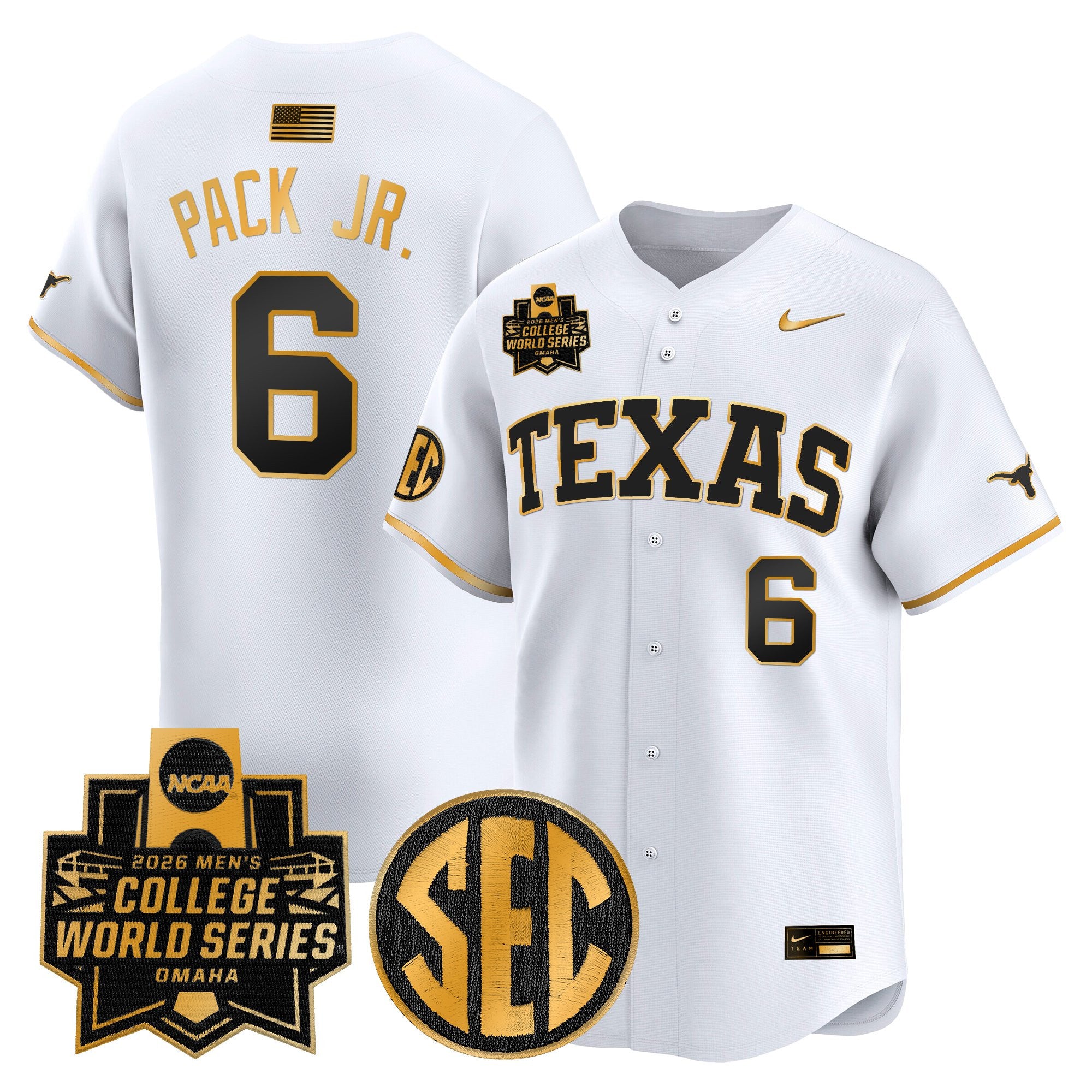 Men's Texas Longhorns 2026 World Series Vapor Premier Limited Jersey V2 - All Stitched