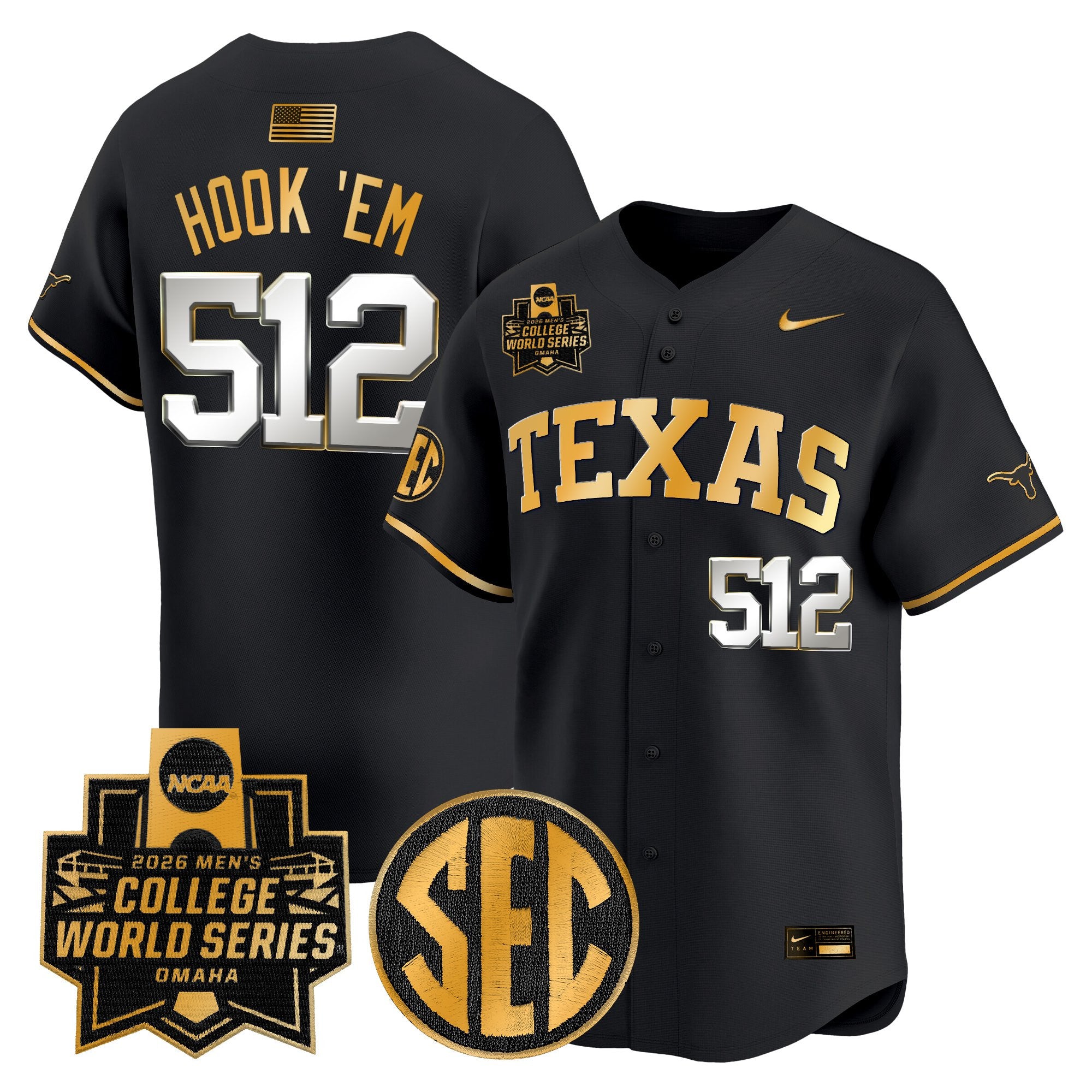 Men's Texas Longhorns 2026 World Series Vapor Premier Limited Jersey V2 - All Stitched