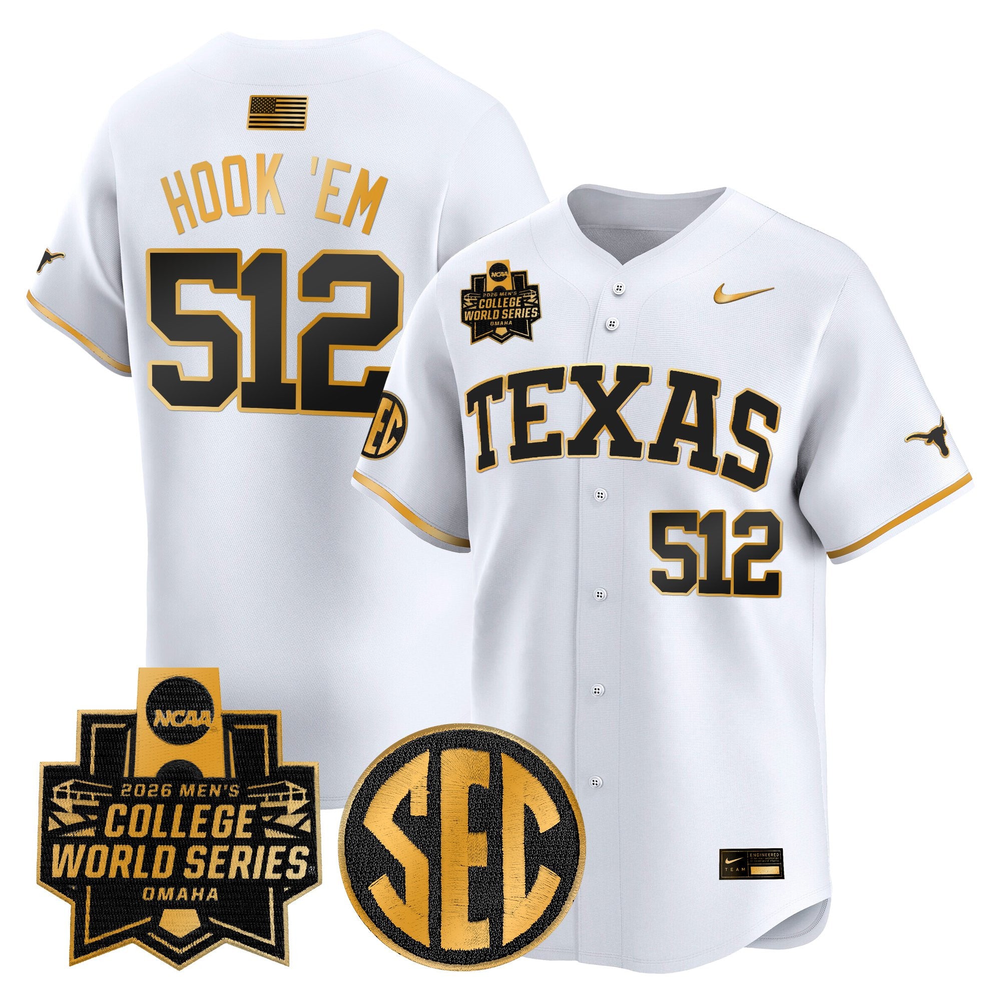 Men's Texas Longhorns 2026 World Series Vapor Premier Limited Jersey V2 - All Stitched
