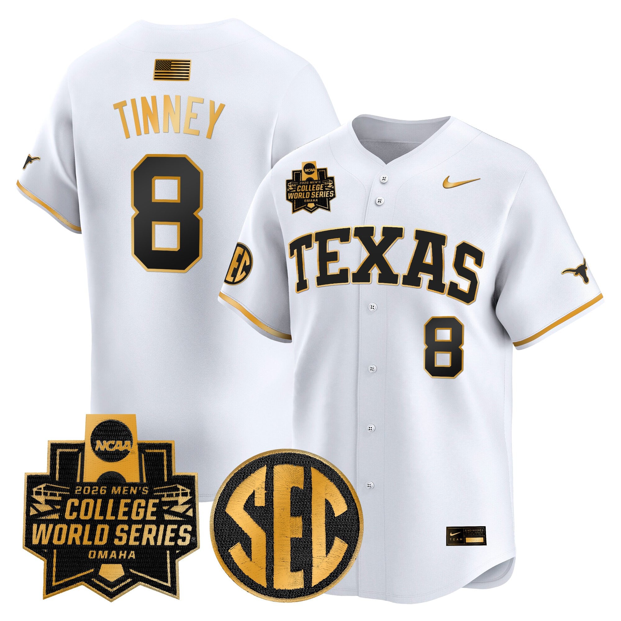 Men's Texas Longhorns 2026 World Series Vapor Premier Limited Jersey V2 - All Stitched