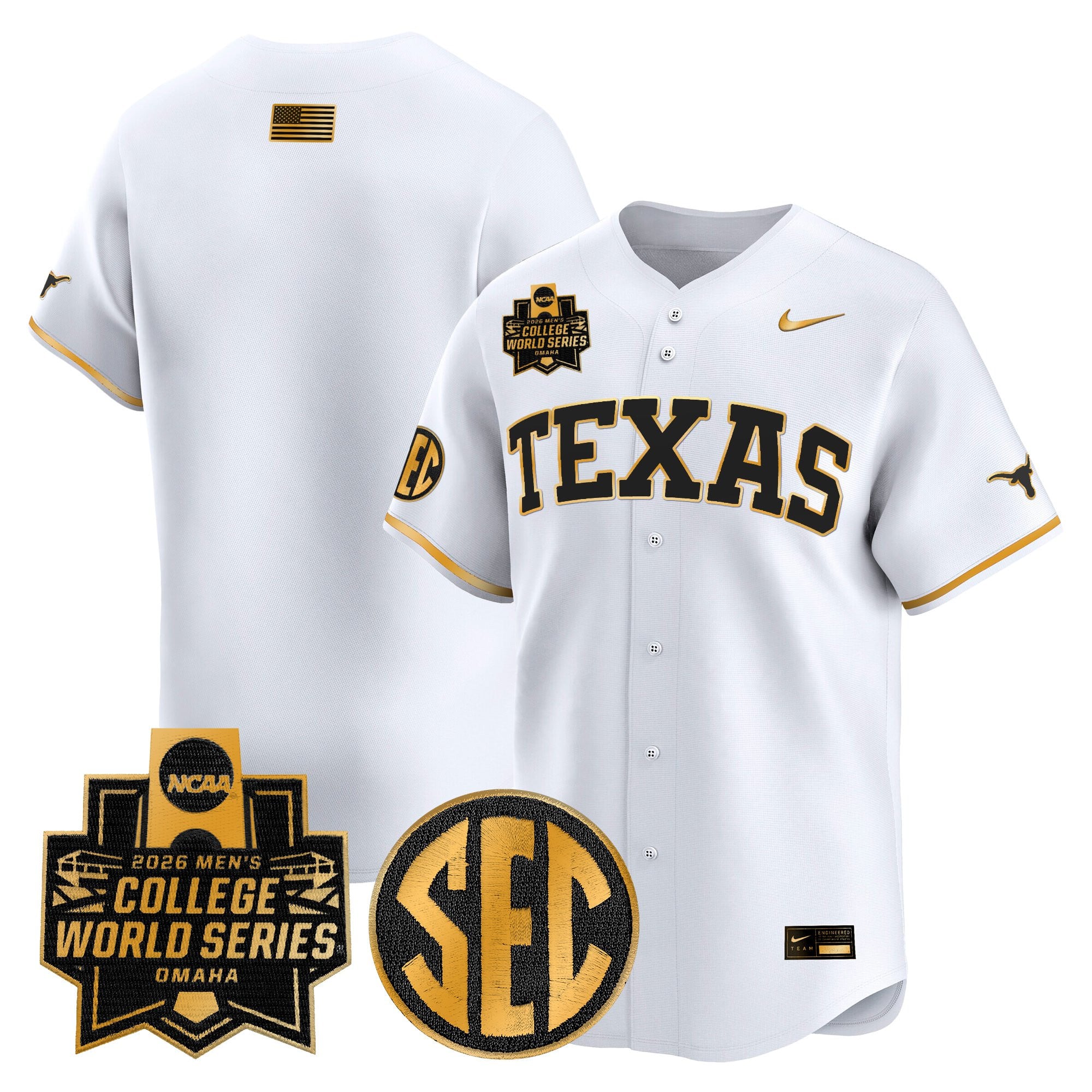Men's Texas Longhorns 2026 World Series Vapor Premier Limited Jersey V2 - All Stitched
