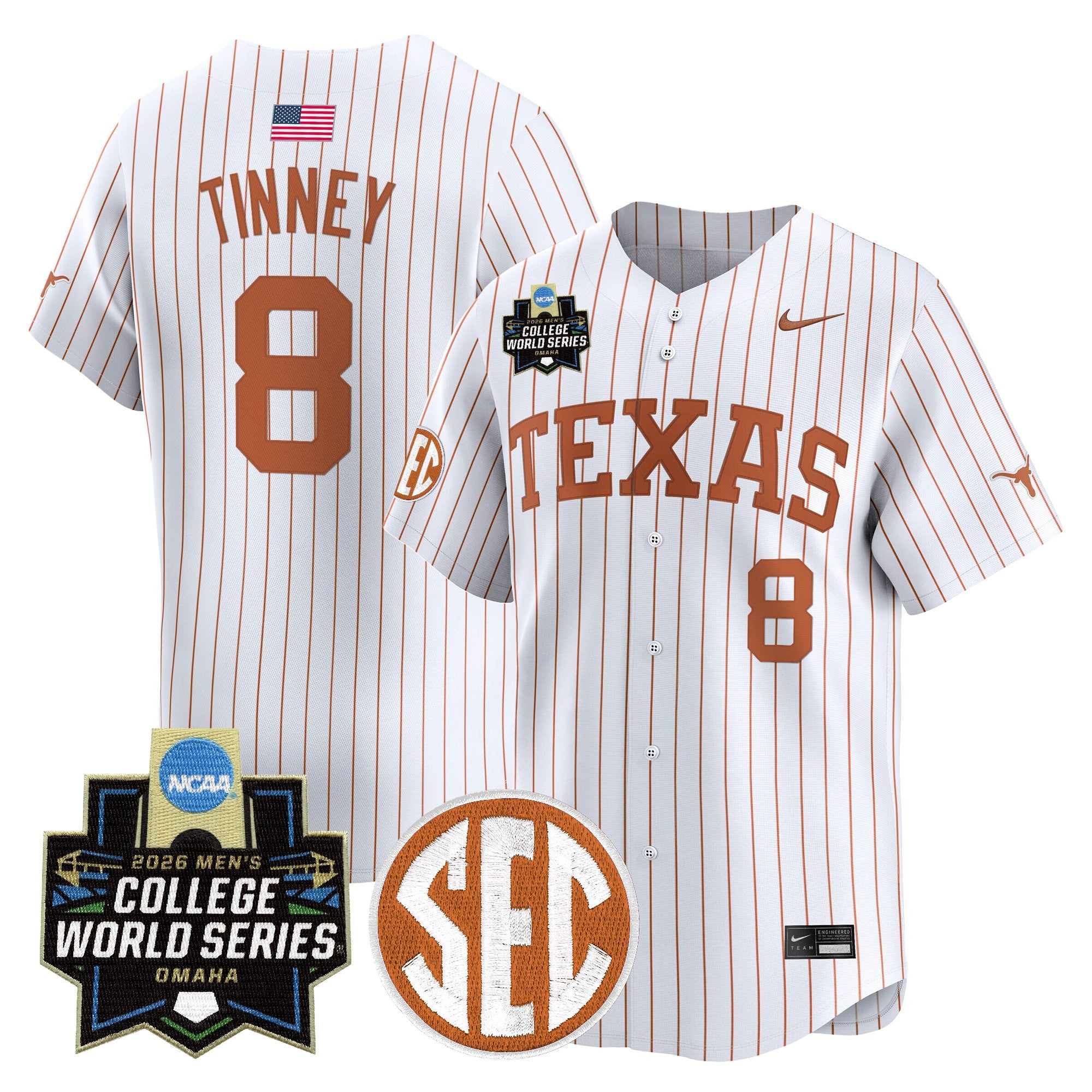 Men's Texas Longhorns 2026 World Series Vapor Premier Limited Jersey V2 - All Stitched