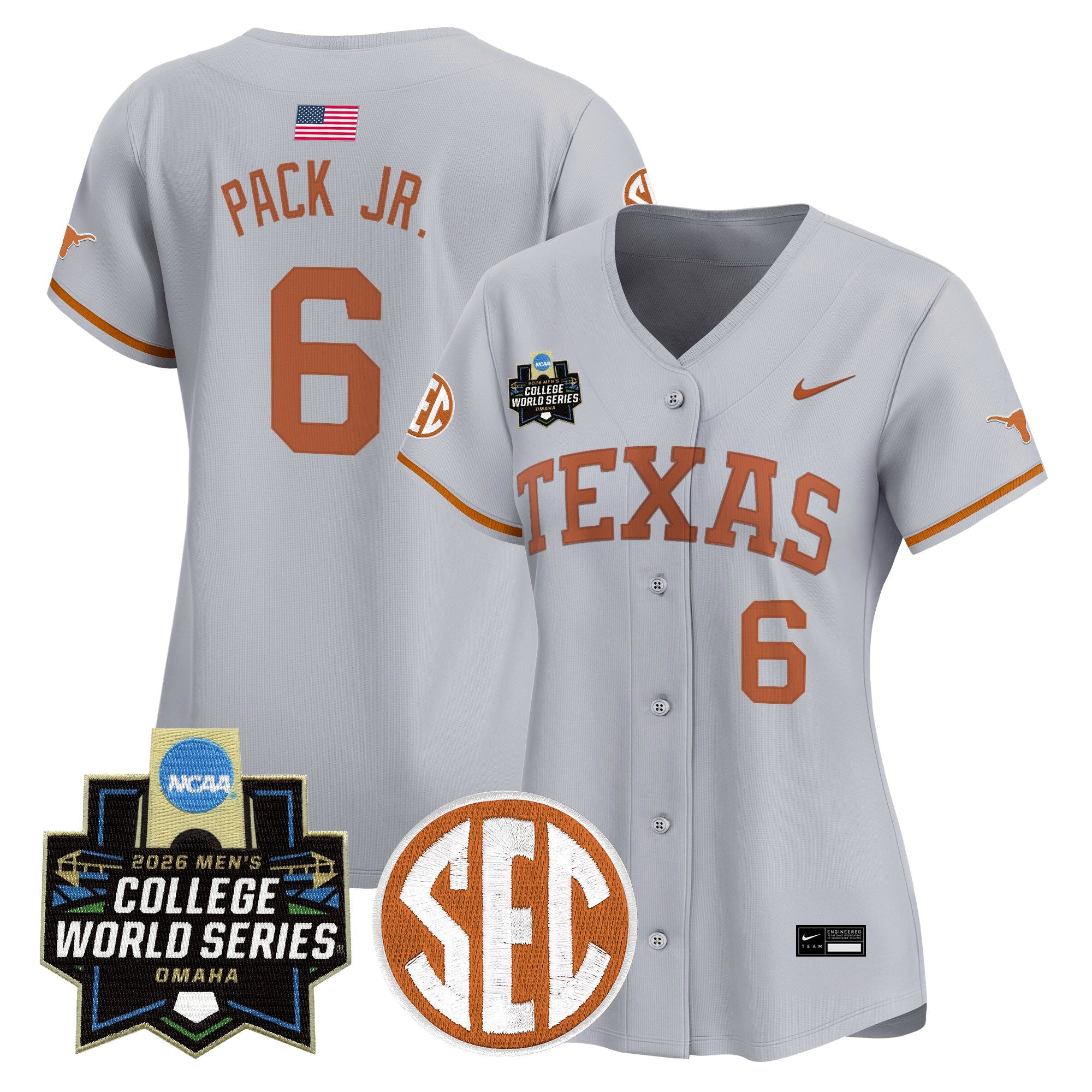 Women's Texas Longhorns 2026 World Series Vapor Premier Limited Jersey - All Stitched