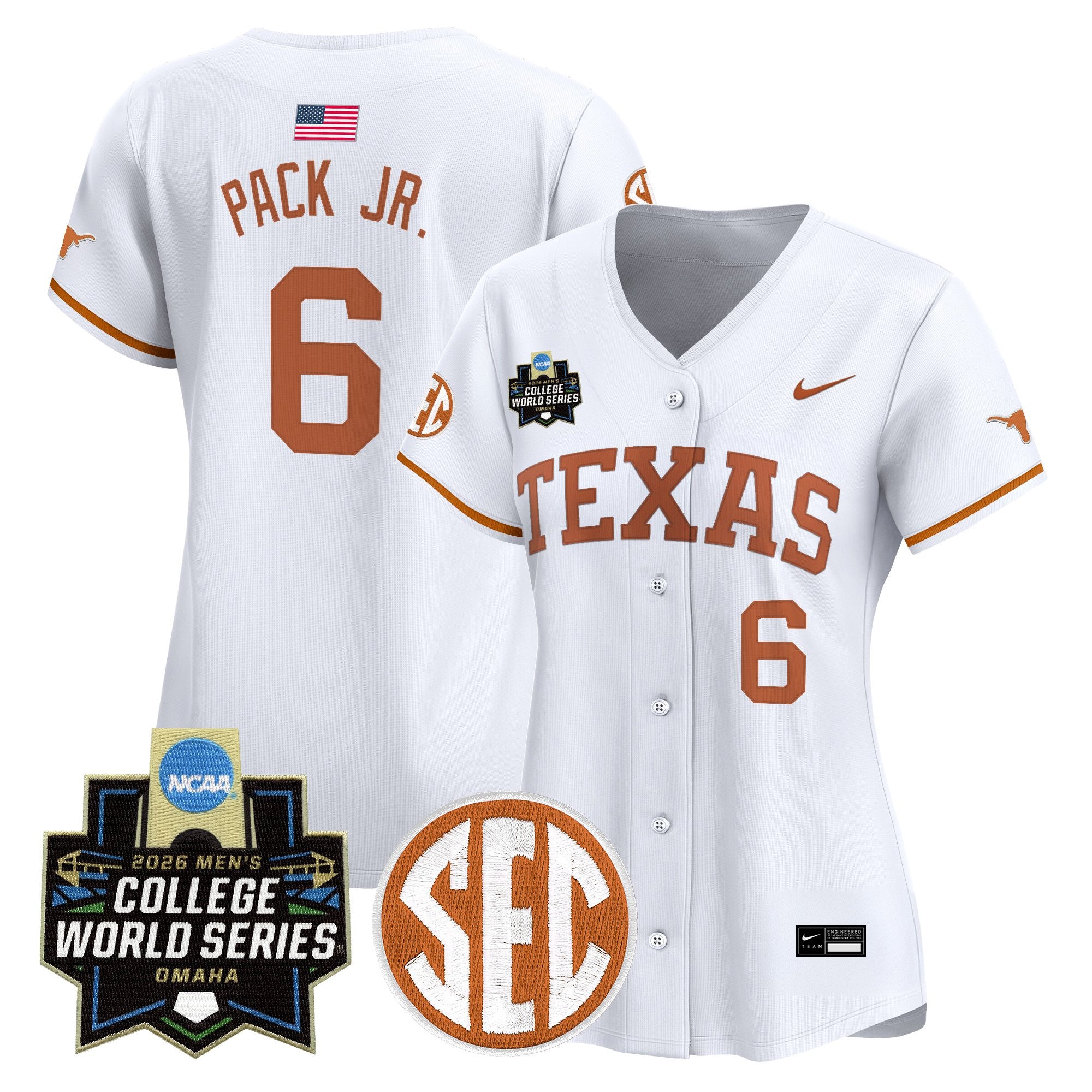 Women's Texas Longhorns 2026 World Series Vapor Premier Limited Jersey - All Stitched