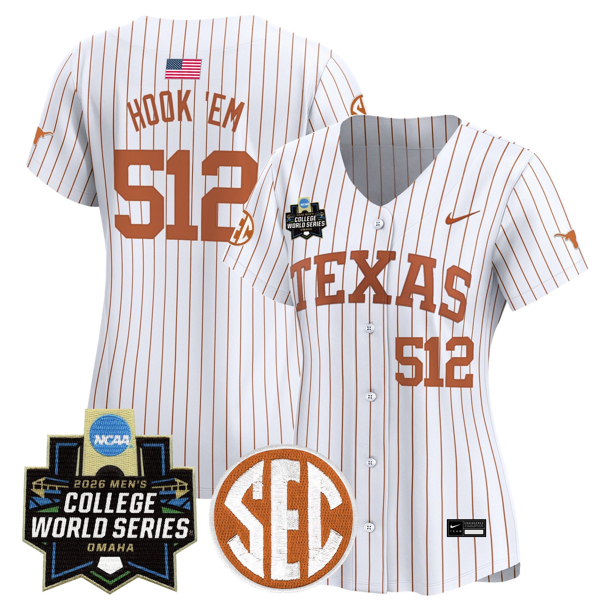 Women's Texas Longhorns 2026 World Series Vapor Premier Limited Jersey - All Stitched