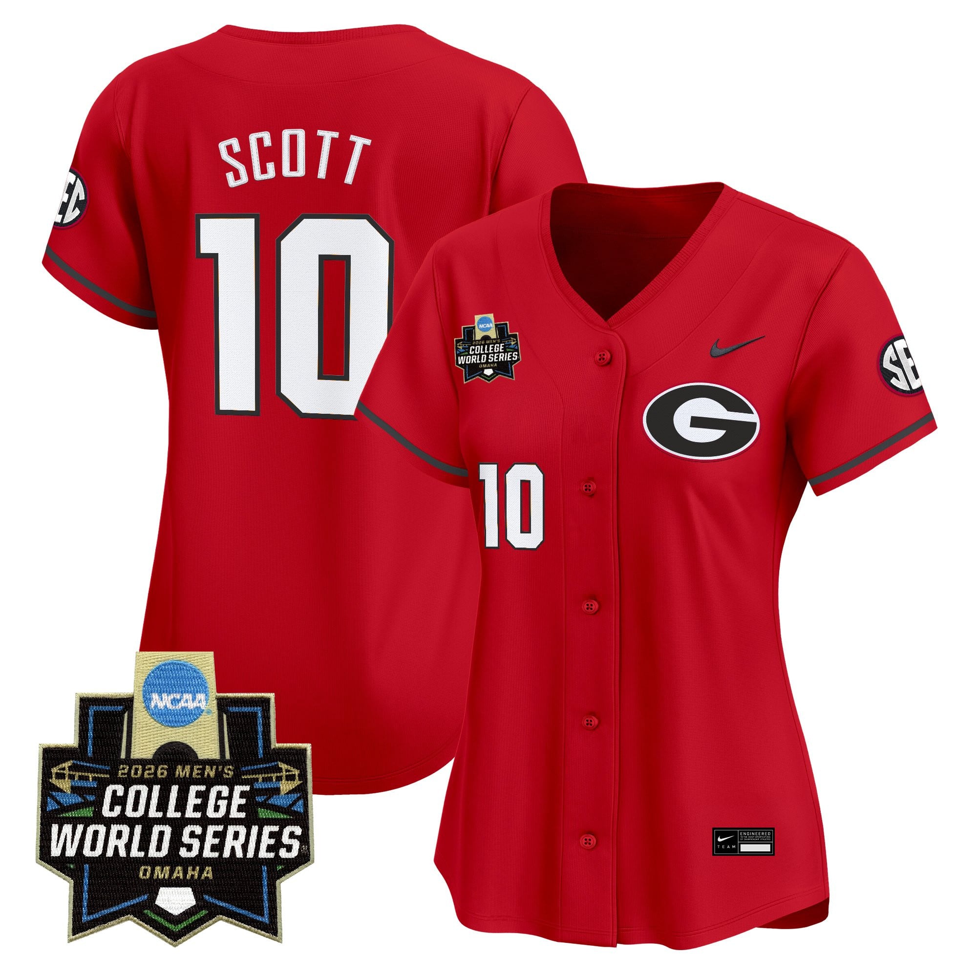 Women's Georgia Bulldogs Baseball 2026 World Series Vapor Premier Limited Jersey - All Stitched