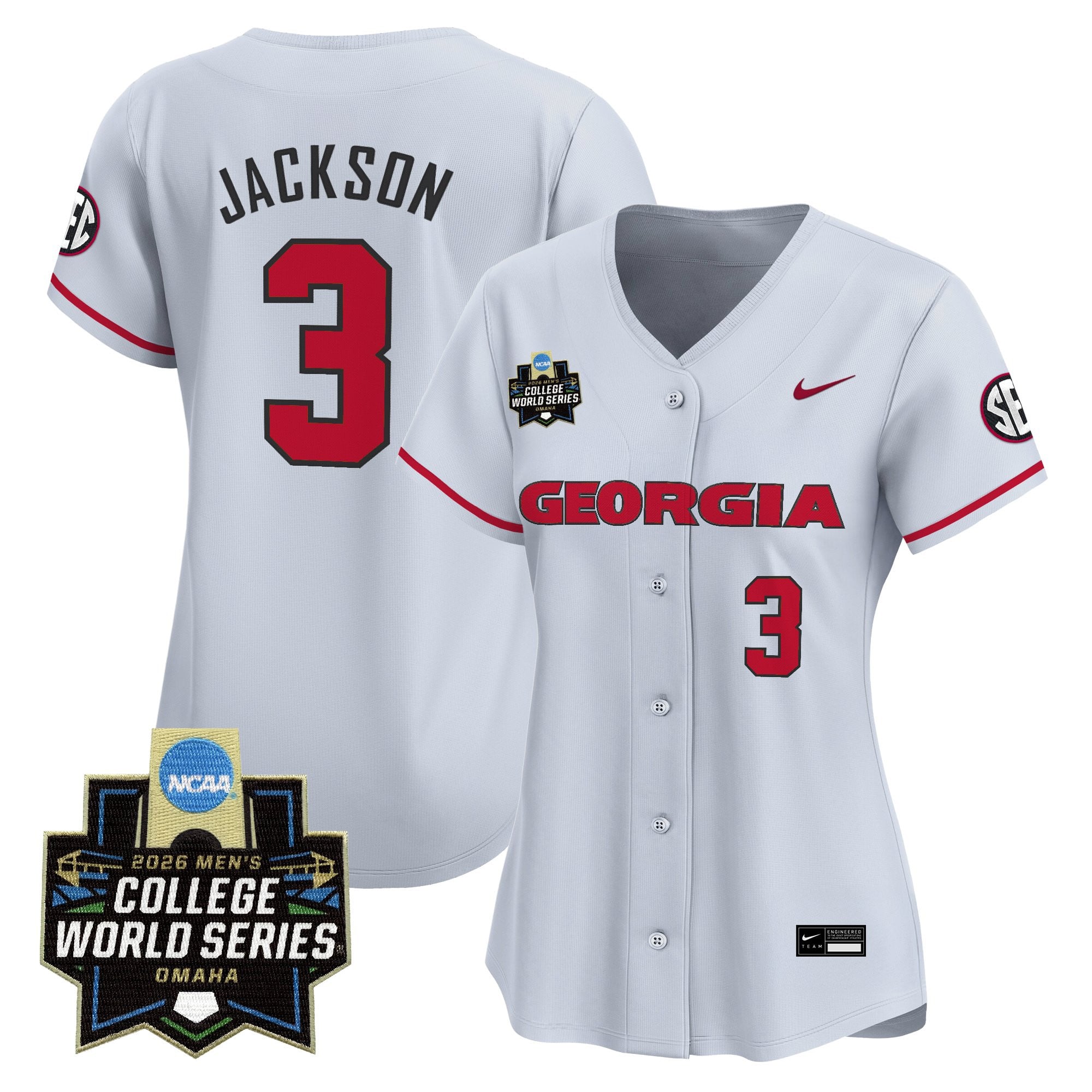 Women's Georgia Bulldogs Baseball 2026 World Series Vapor Premier Limited Jersey - All Stitched