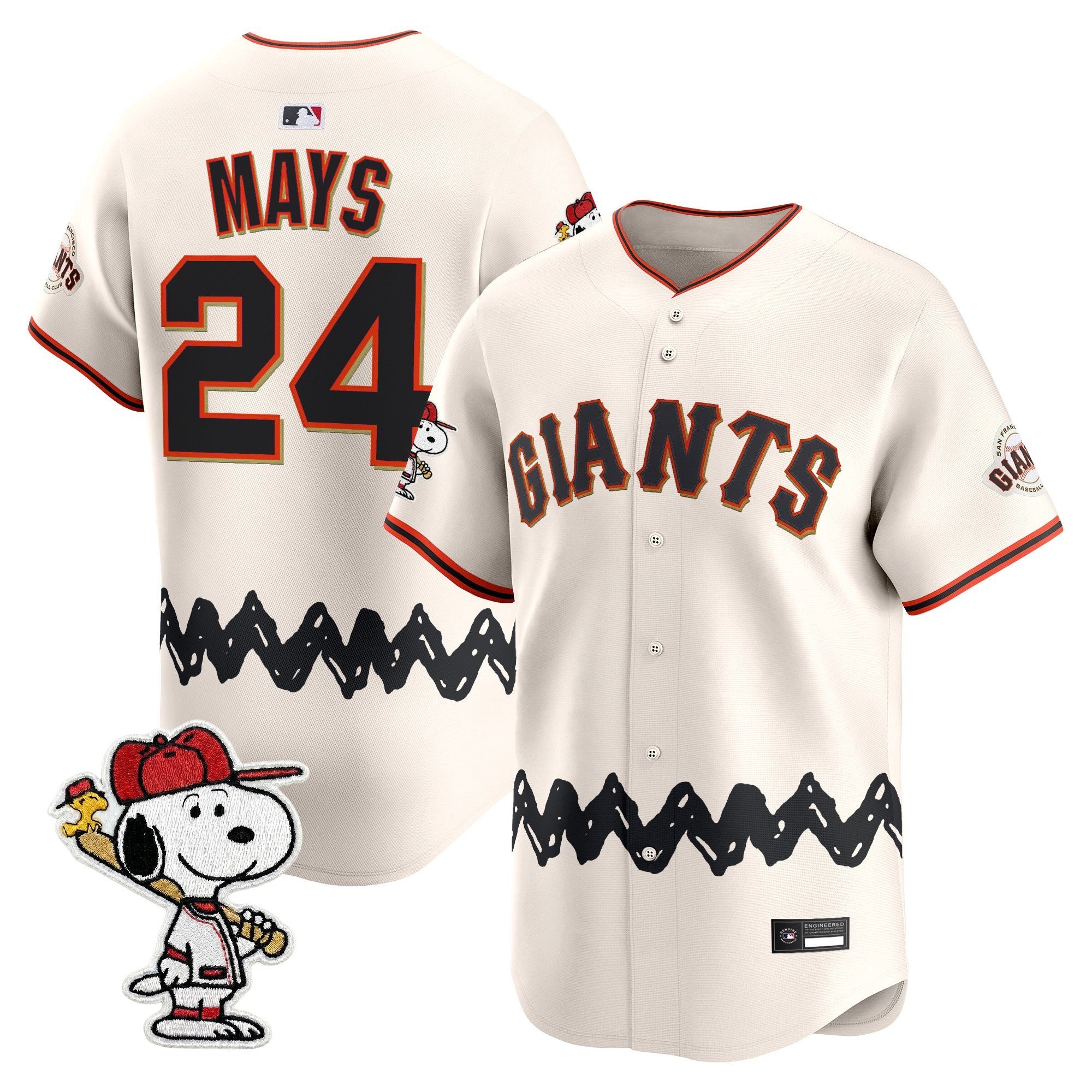 Men's San Francisco Giants x Peanuts Vapor Premier Limited Jersey - Stitched