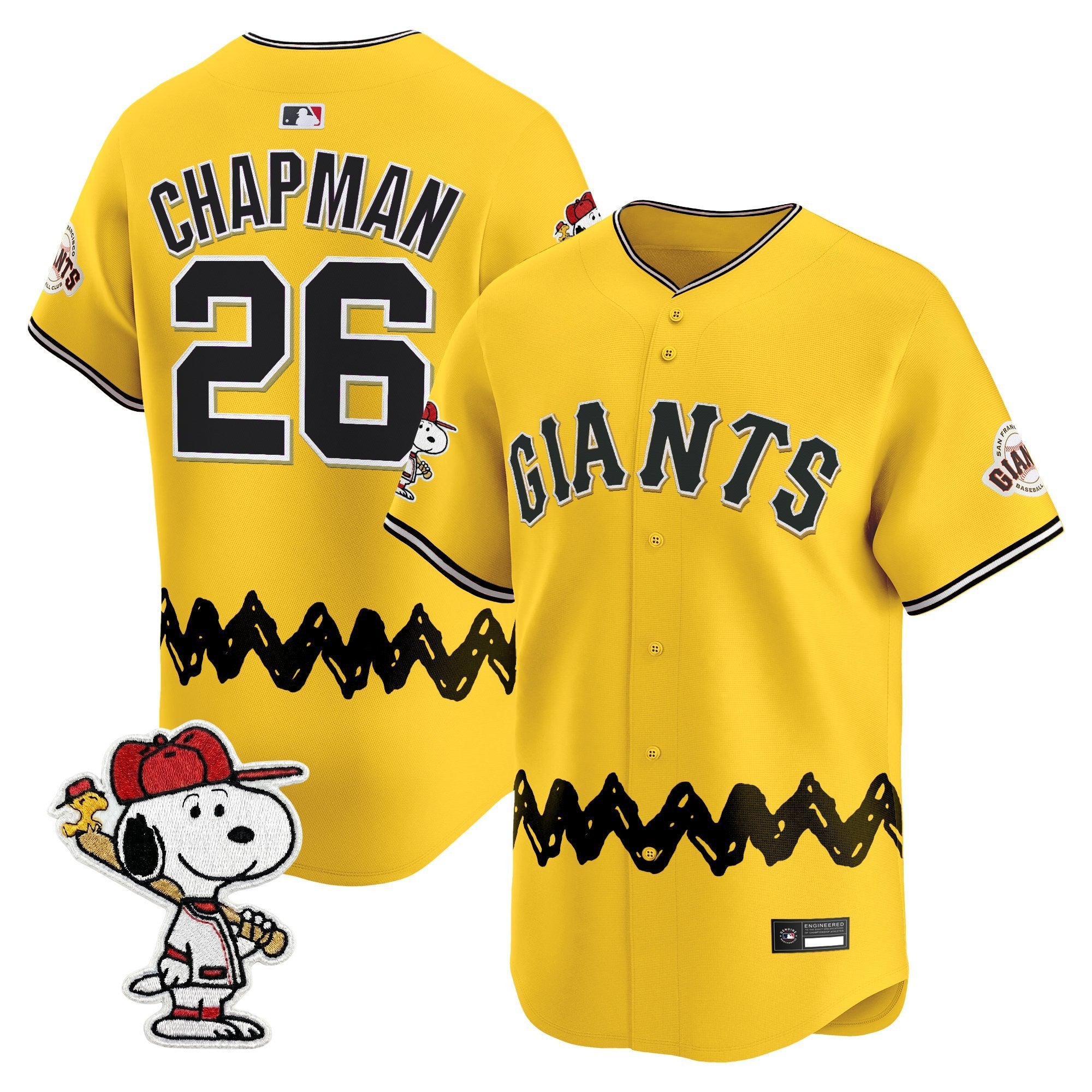 Men's San Francisco Giants x Peanuts Vapor Premier Limited Jersey - Stitched