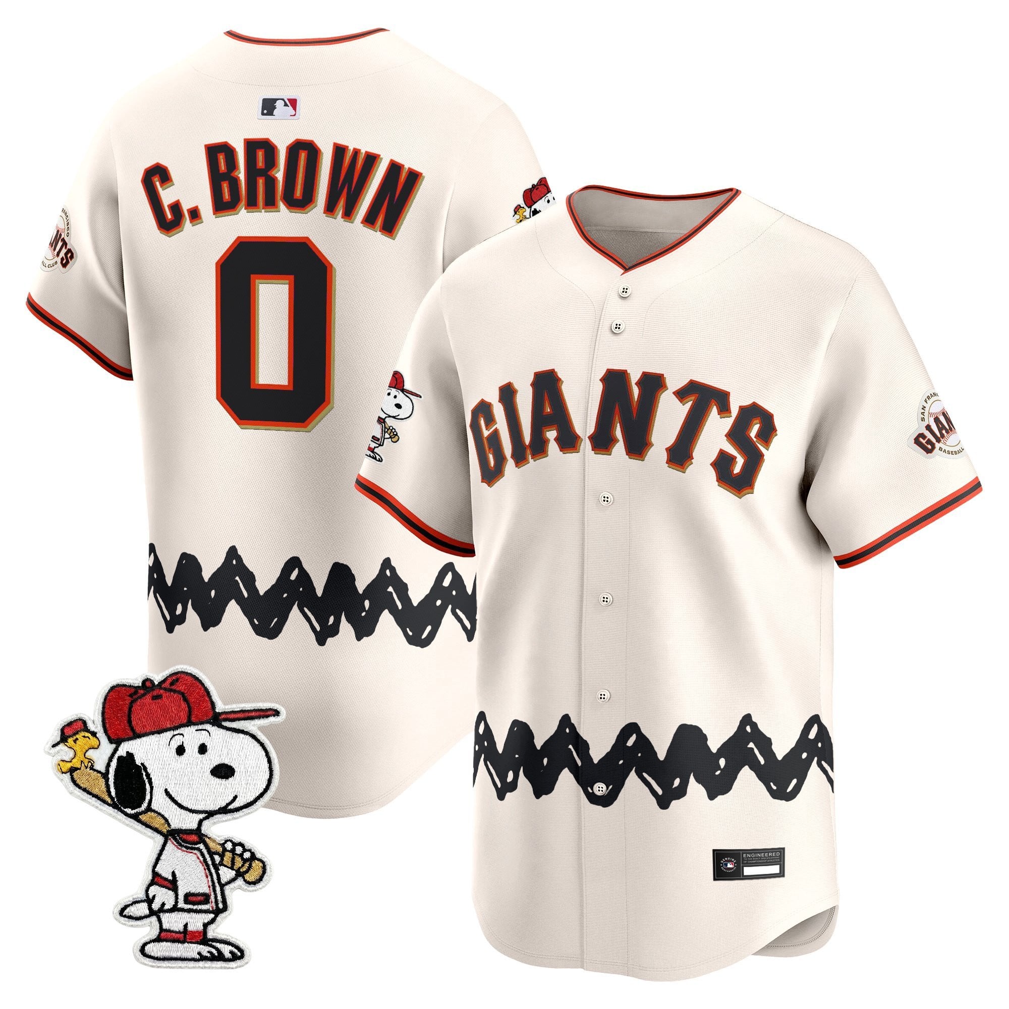 Men's San Francisco Giants x Peanuts Vapor Premier Limited Jersey - Stitched