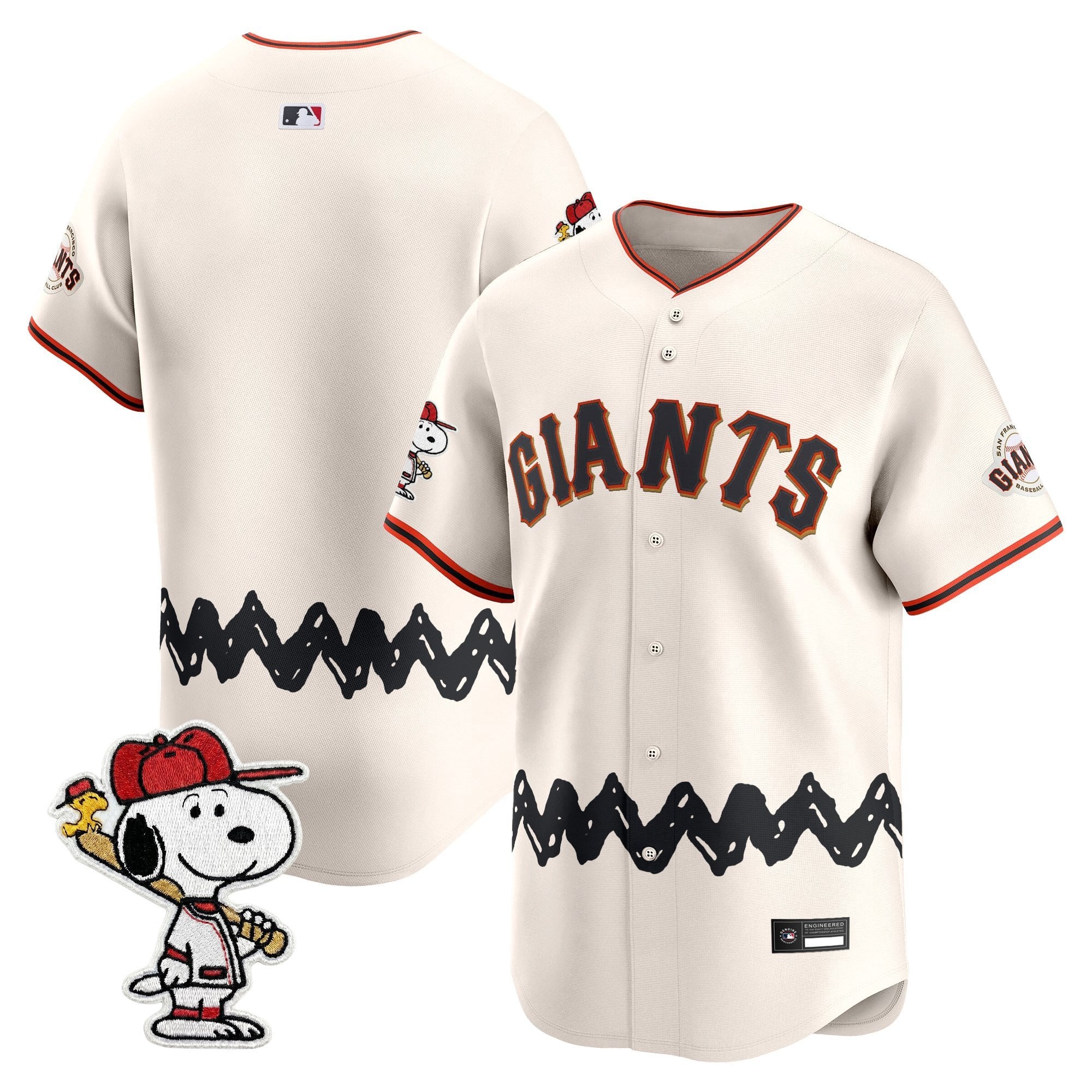 Men's San Francisco Giants x Peanuts Vapor Premier Limited Jersey - Stitched