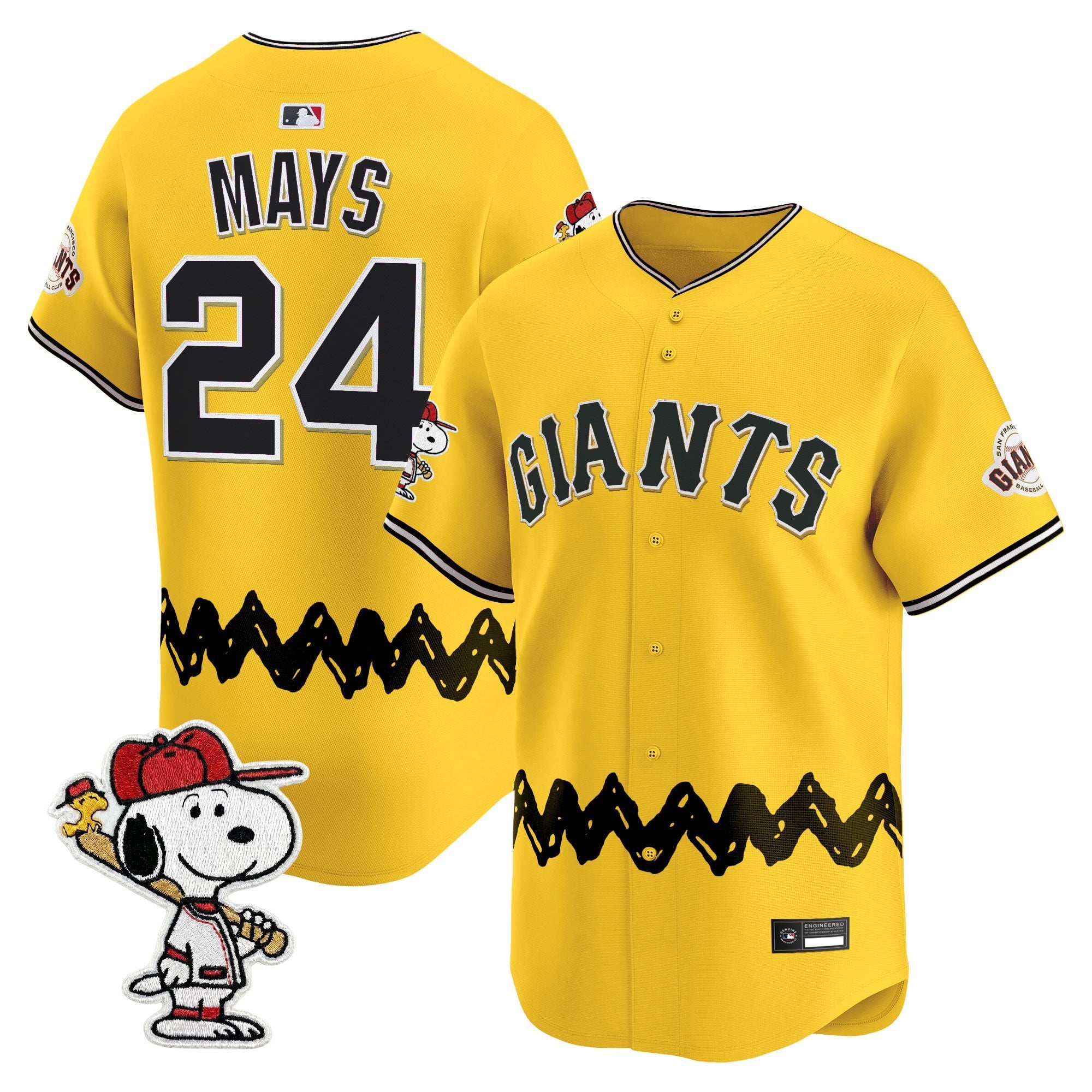 Men's San Francisco Giants x Peanuts Vapor Premier Limited Jersey - Stitched
