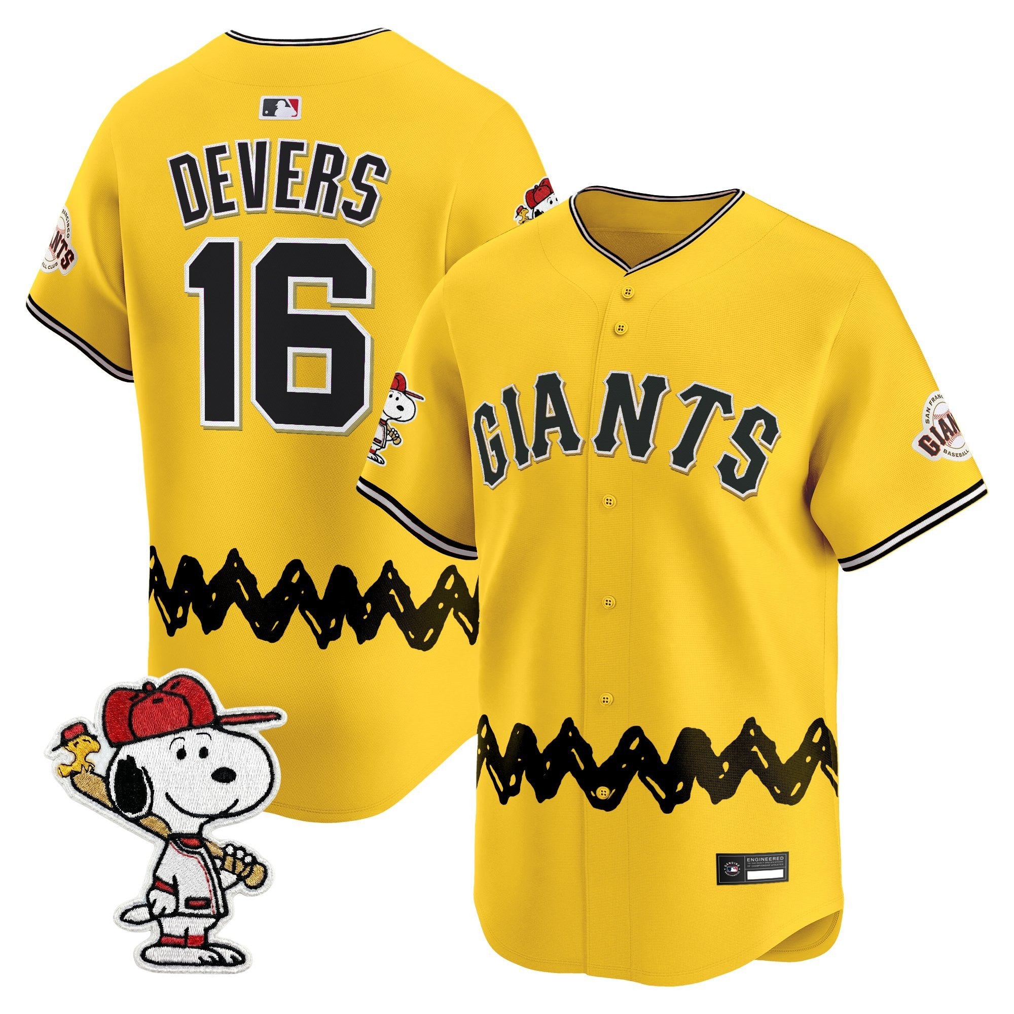 Men's San Francisco Giants x Peanuts Vapor Premier Limited Jersey - Stitched