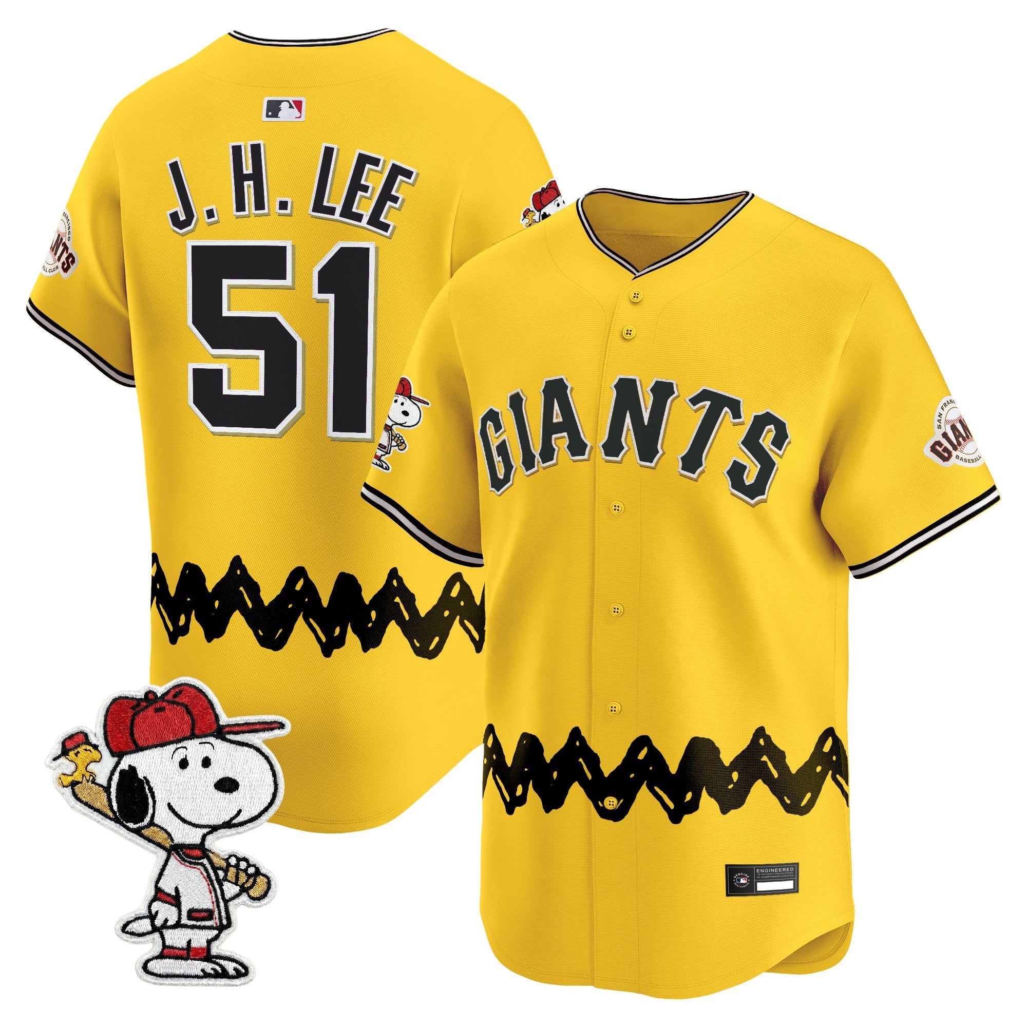 Men's San Francisco Giants x Peanuts Vapor Premier Limited Jersey - Stitched