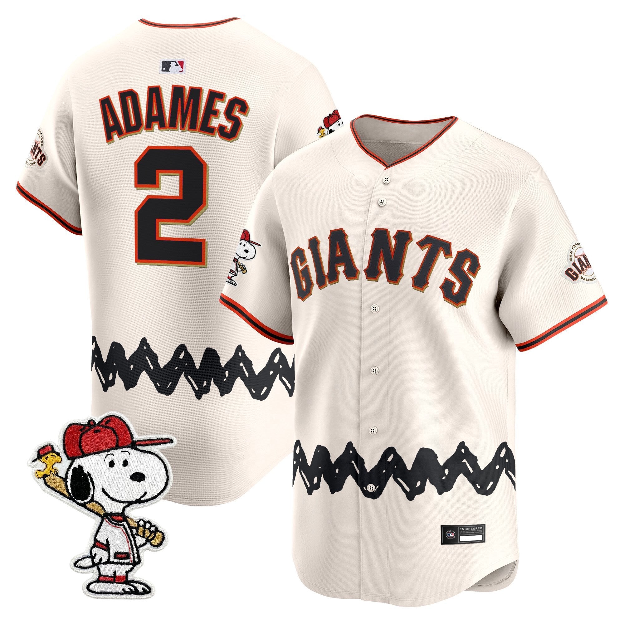 Men's San Francisco Giants x Peanuts Vapor Premier Limited Jersey - Stitched