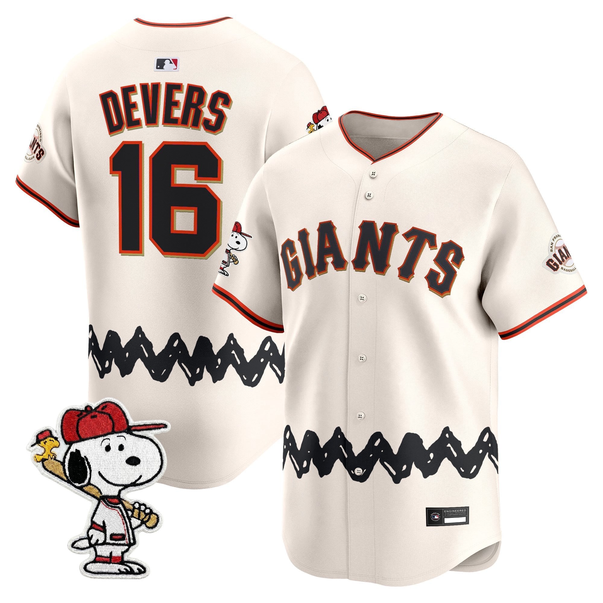 Men's San Francisco Giants x Peanuts Vapor Premier Limited Jersey - Stitched