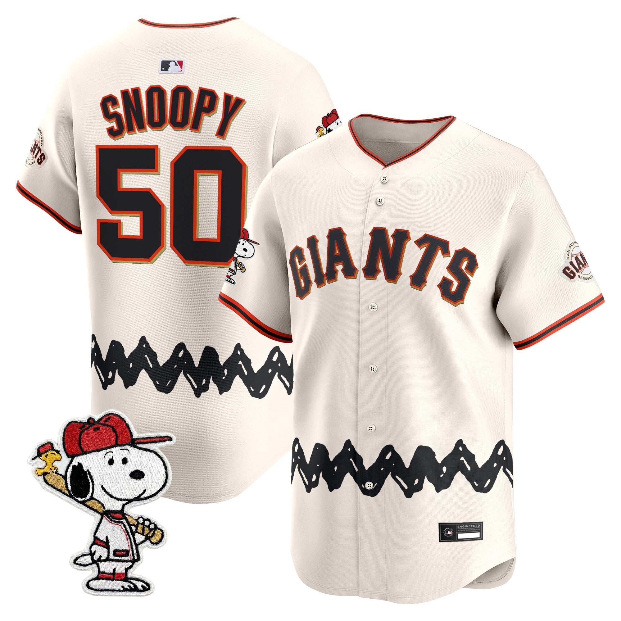 Men's San Francisco Giants x Peanuts Vapor Premier Limited Jersey - Stitched