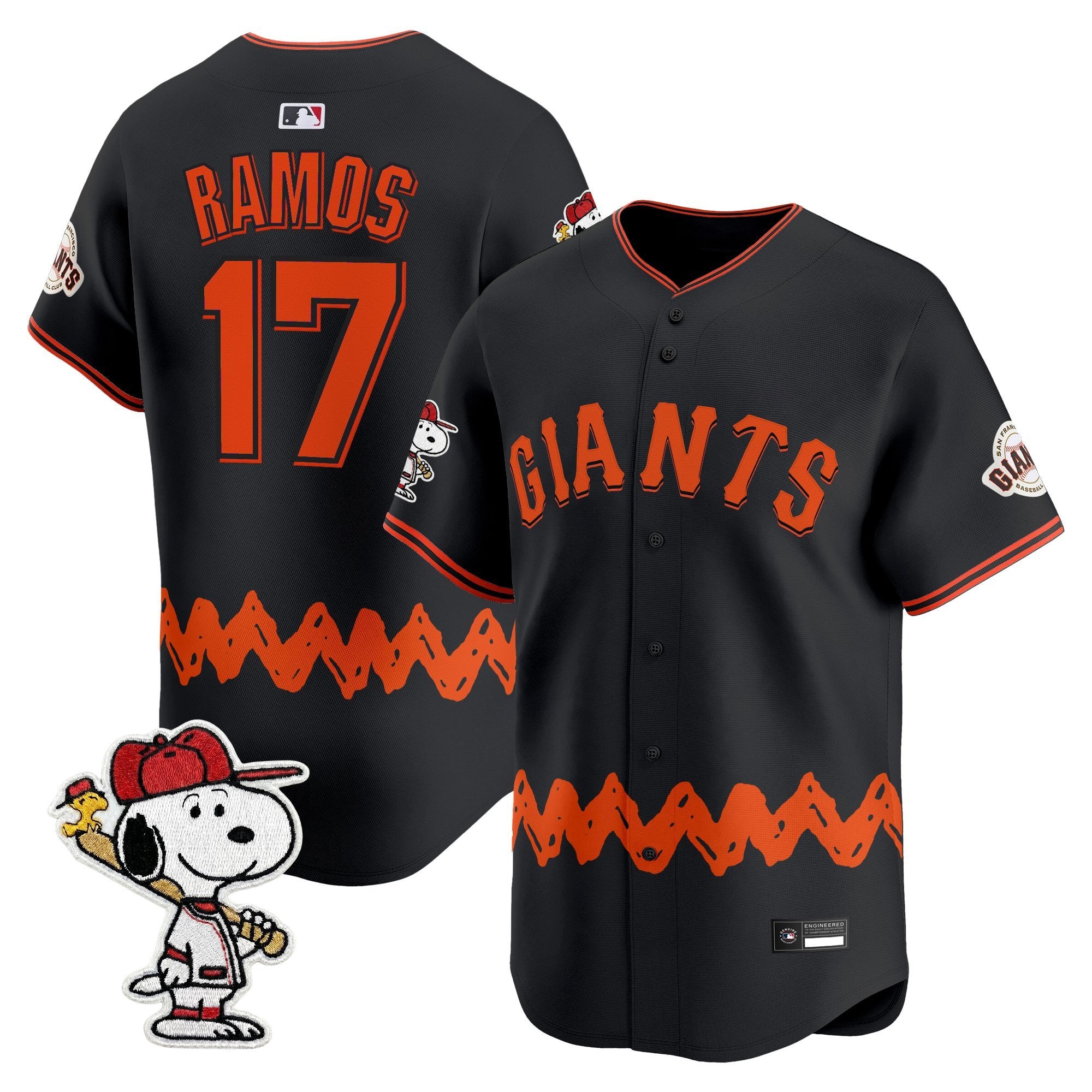 Men's San Francisco Giants x Peanuts Vapor Premier Limited Jersey - Stitched