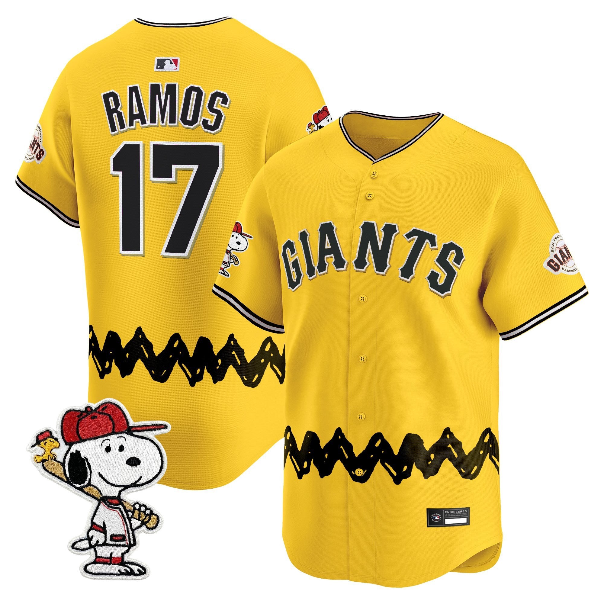 Men's San Francisco Giants x Peanuts Vapor Premier Limited Jersey - Stitched