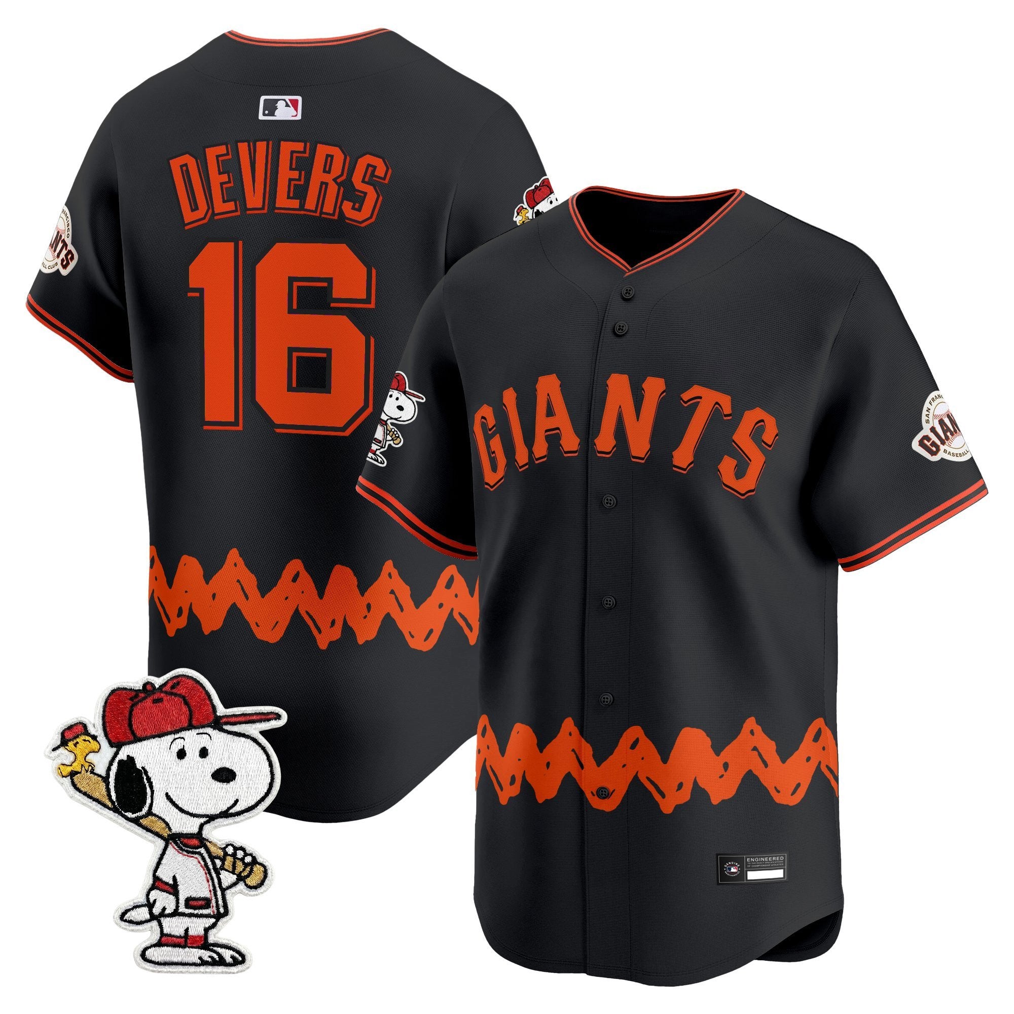 Men's San Francisco Giants x Peanuts Vapor Premier Limited Jersey - Stitched
