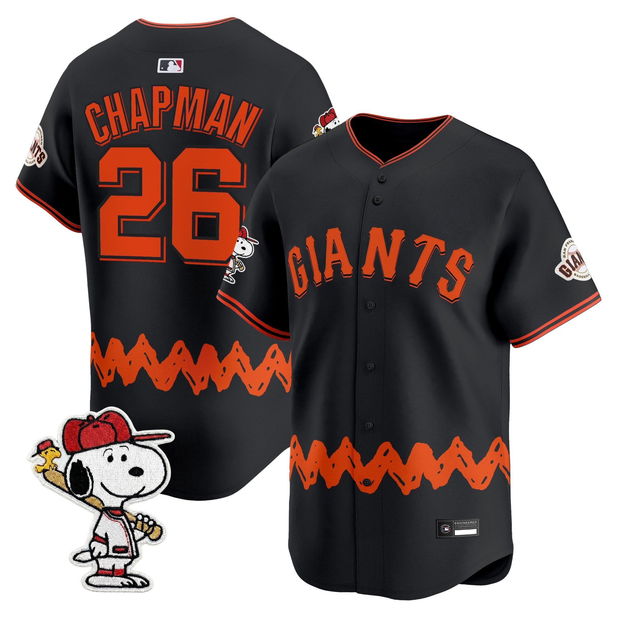 Men's San Francisco Giants x Peanuts Vapor Premier Limited Jersey - Stitched