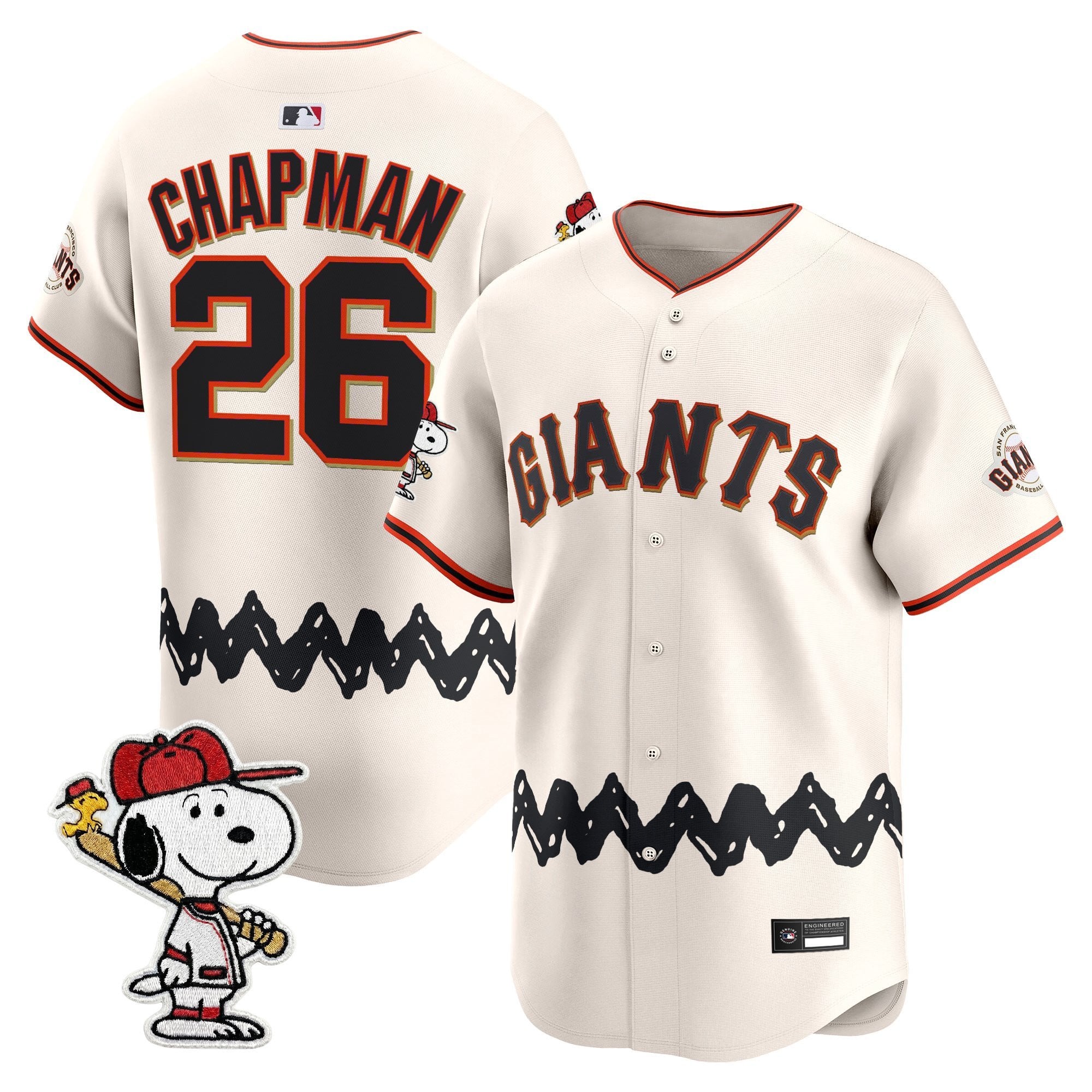 Men's San Francisco Giants x Peanuts Vapor Premier Limited Jersey - Stitched