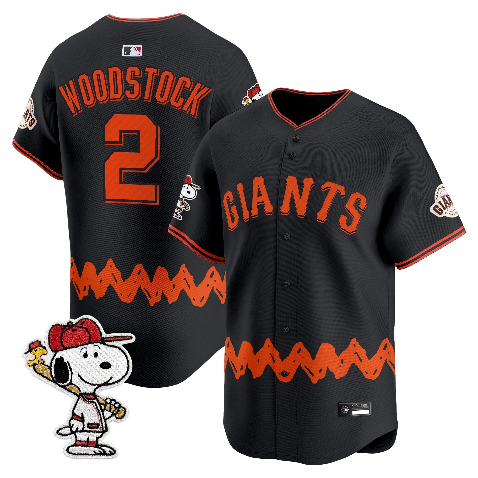 Men's San Francisco Giants x Peanuts Vapor Premier Limited Jersey - Stitched