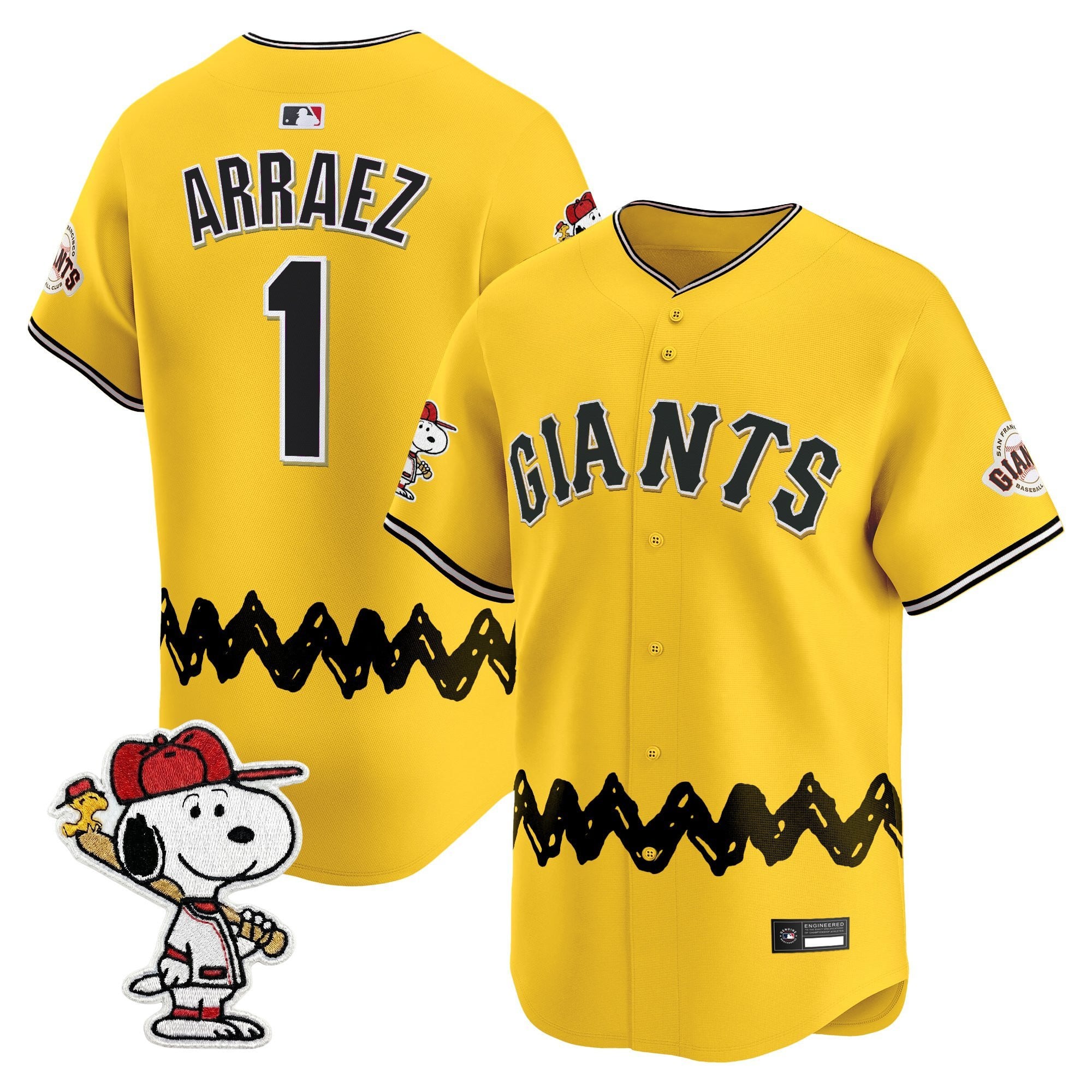 Men's San Francisco Giants x Peanuts Vapor Premier Limited Jersey - Stitched
