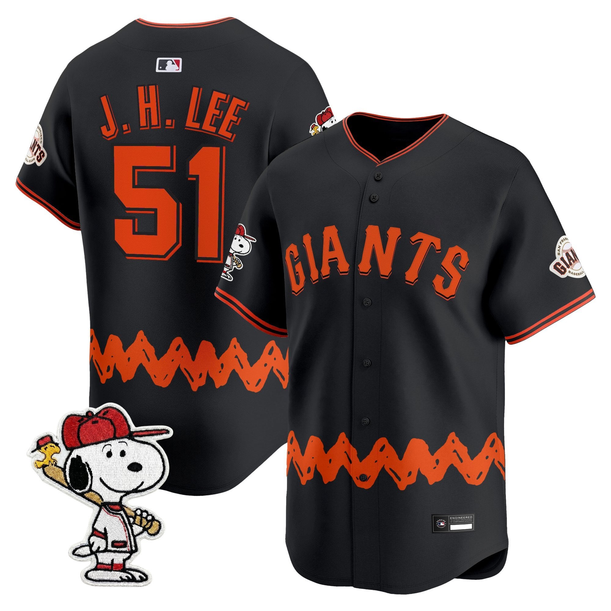 Men's San Francisco Giants x Peanuts Vapor Premier Limited Jersey - Stitched
