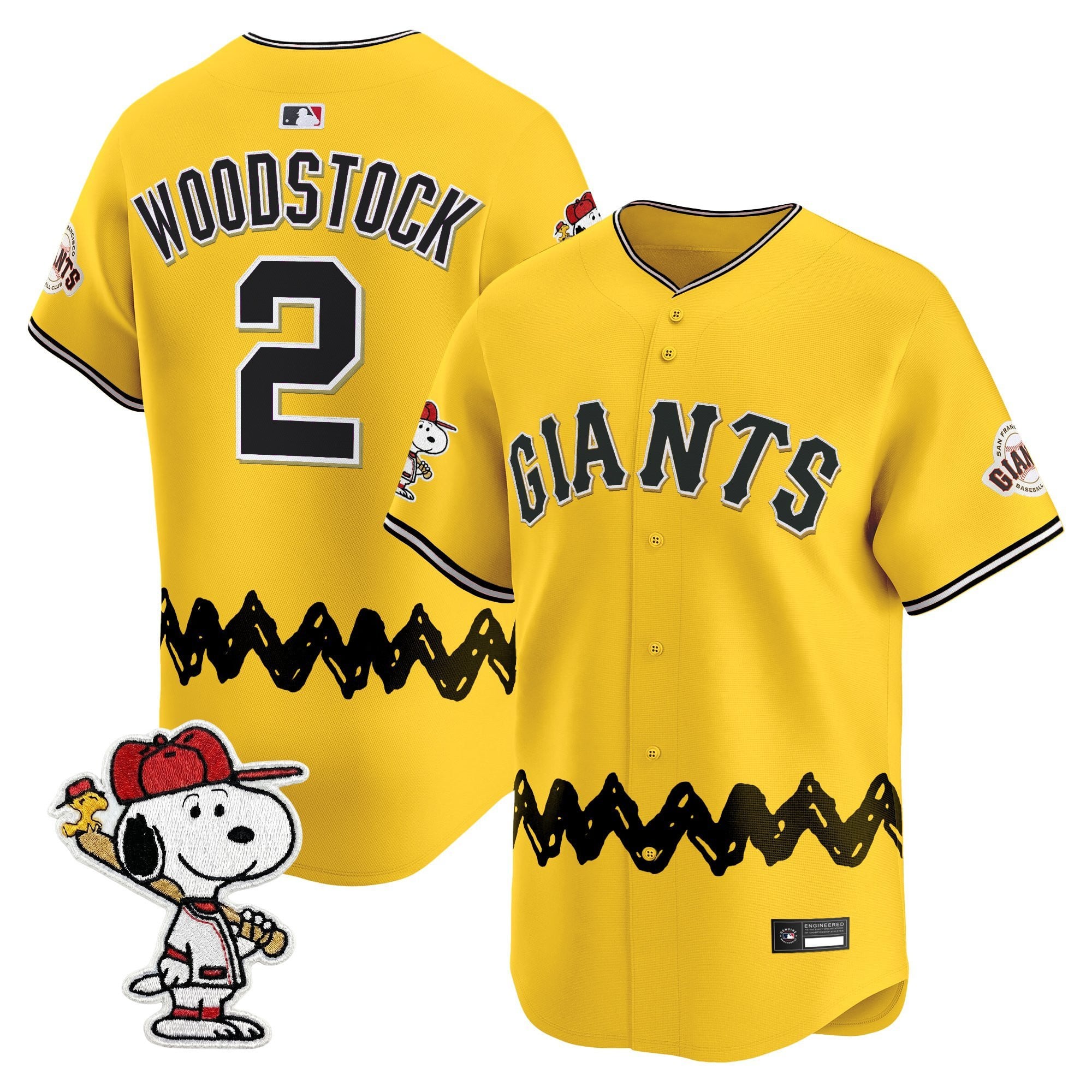 Men's San Francisco Giants x Peanuts Vapor Premier Limited Jersey - Stitched