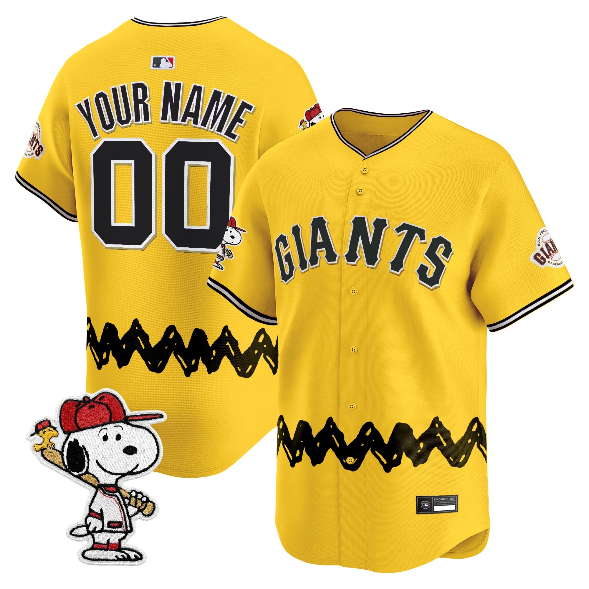 San Francisco Giants x Peanuts Vapor Premier Limited Custom Jersey - Stitched