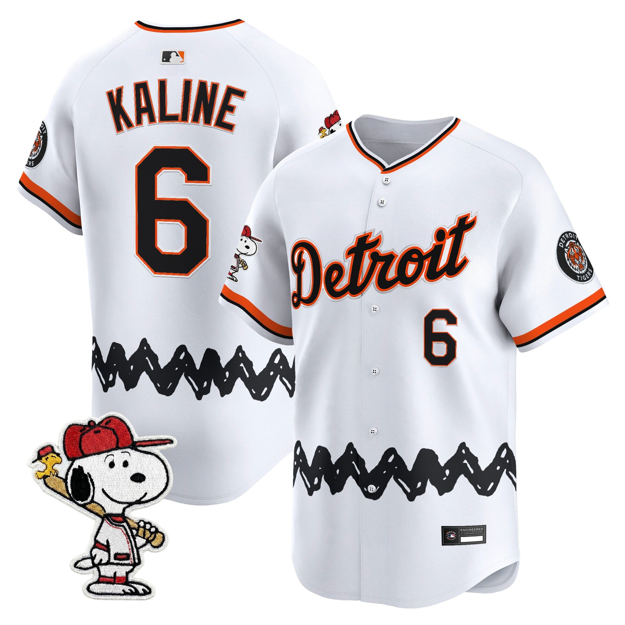 Men's Detroit Tigers x Peanuts Vapor Premier Limited Jersey - Stitched