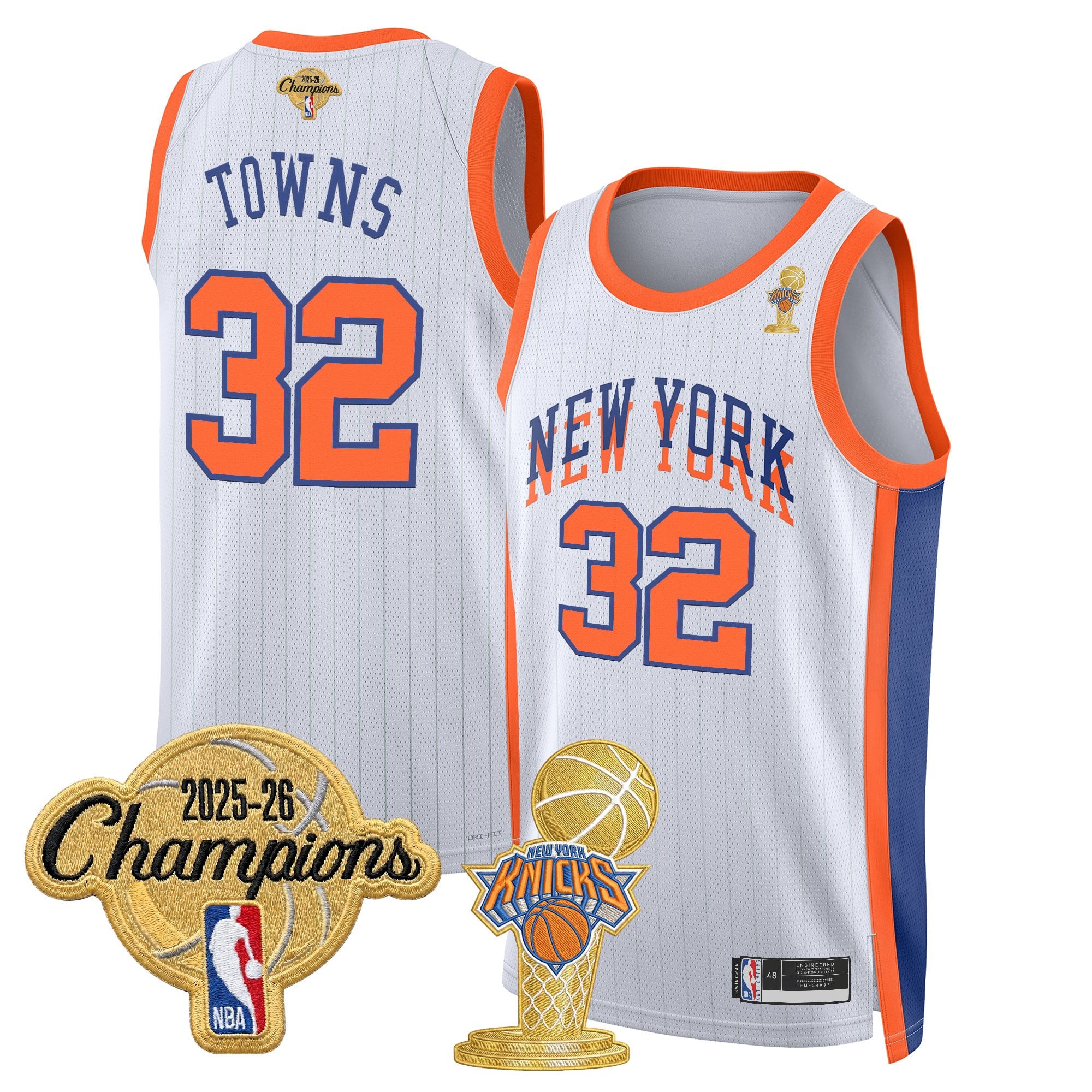 Men's New York Knicks 2026 Champions Patch Swingman Jersey - All Stitched