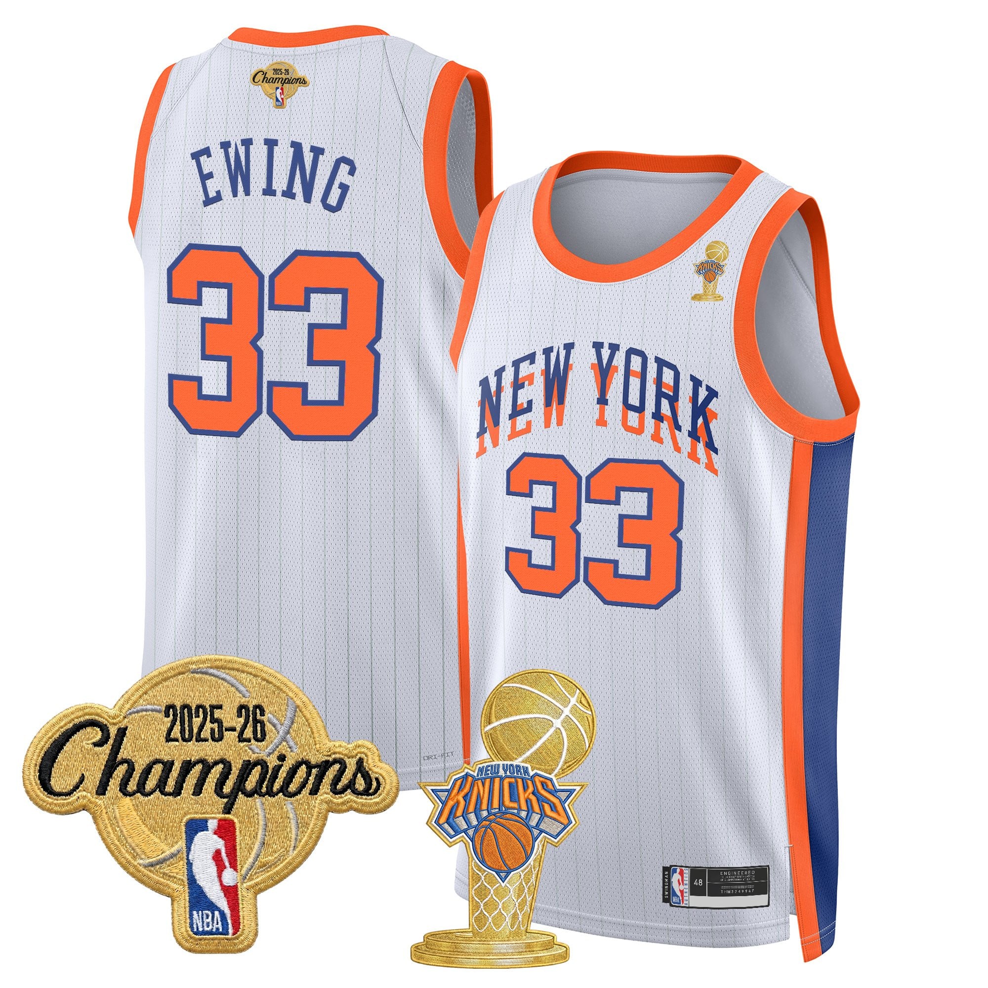 Men's New York Knicks 2026 Champions Patch Swingman Jersey - All Stitched