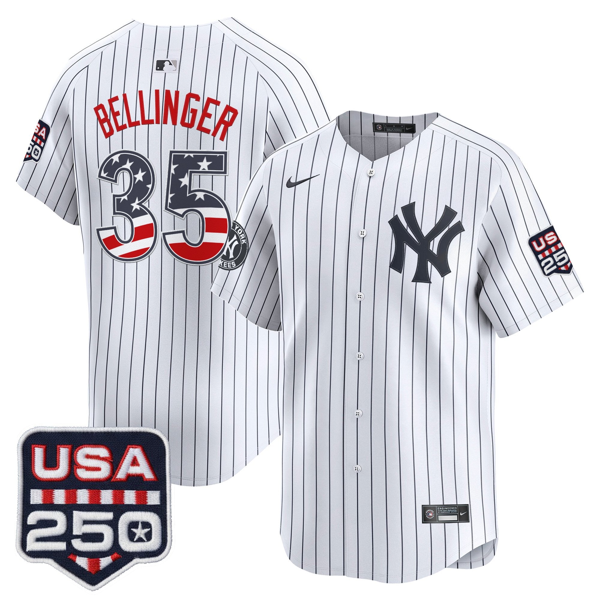 Men's New York Yankees USA 250 Fourth of July Vapor Premier Limited Jersey - All Stitched