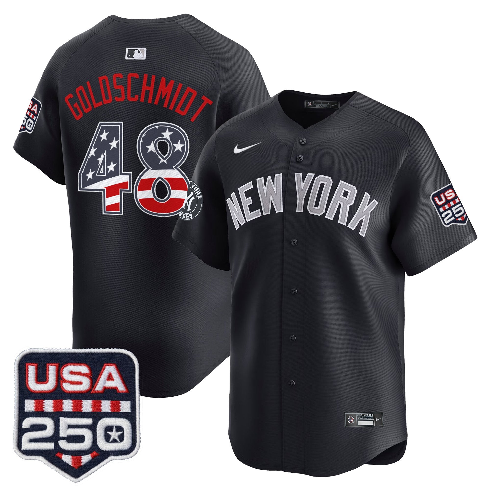 Men's New York Yankees USA 250 Fourth of July Vapor Premier Limited Jersey - All Stitched