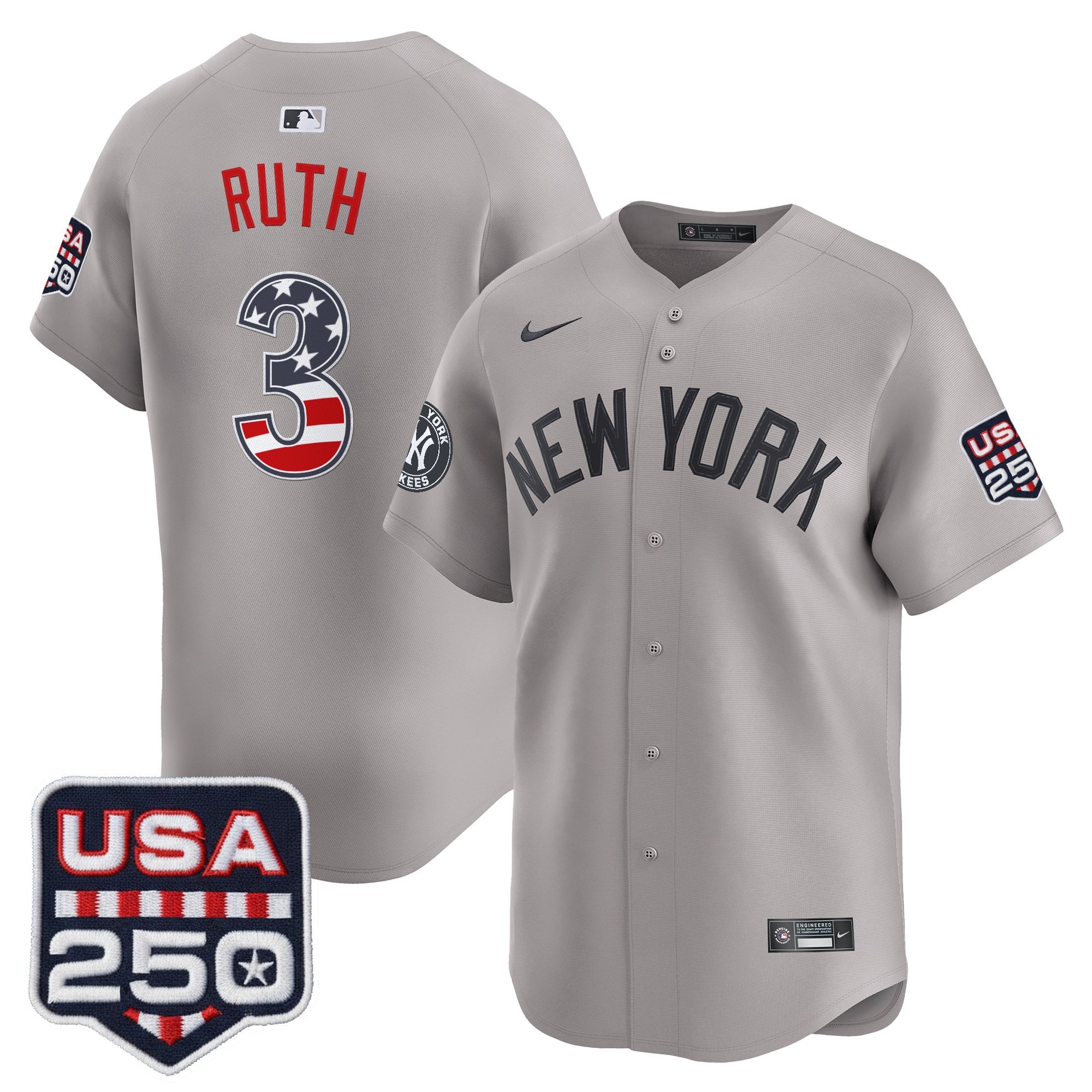Men's New York Yankees USA 250 Fourth of July Vapor Premier Limited Jersey - All Stitched