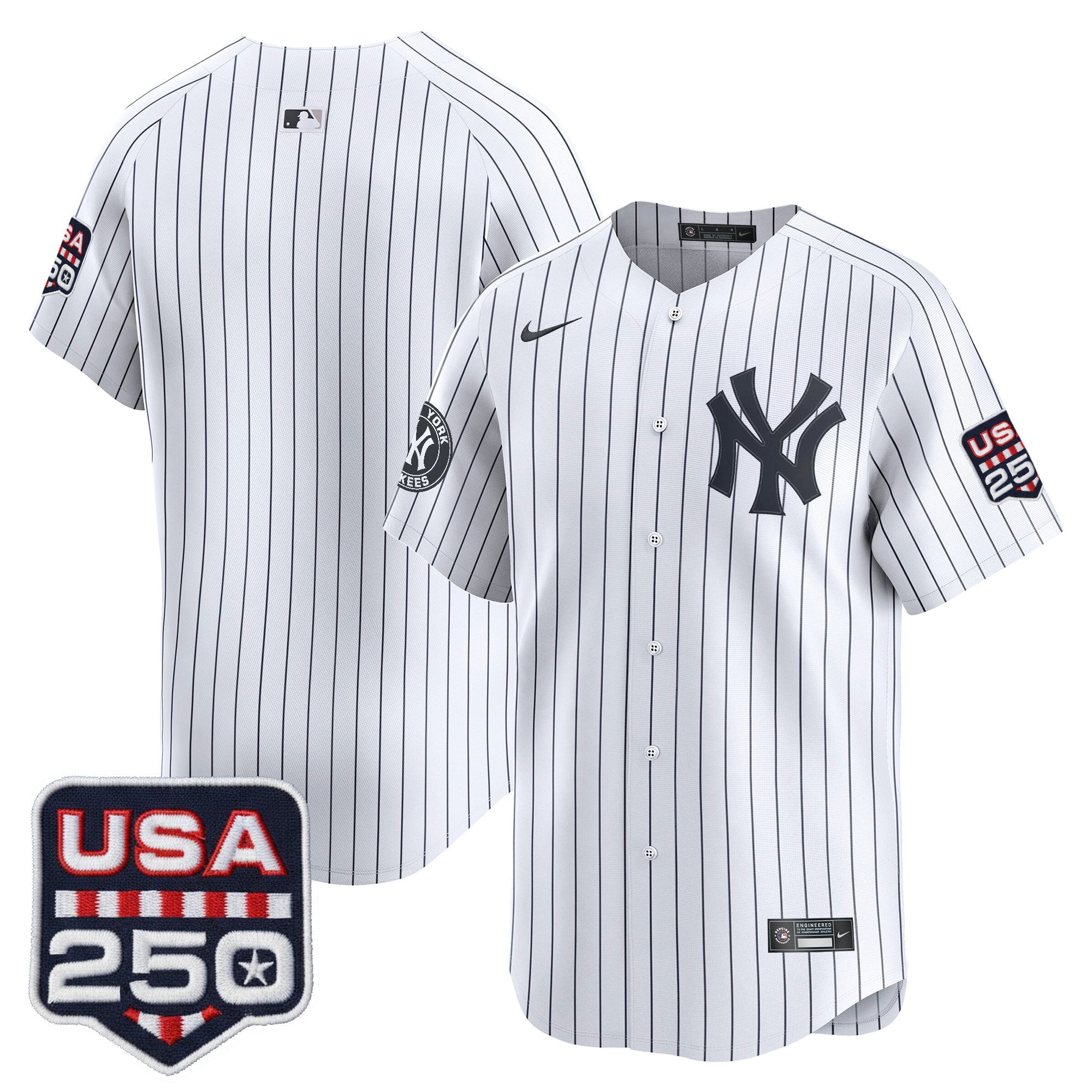 Men's New York Yankees USA 250 Fourth of July Vapor Premier Limited Jersey - All Stitched