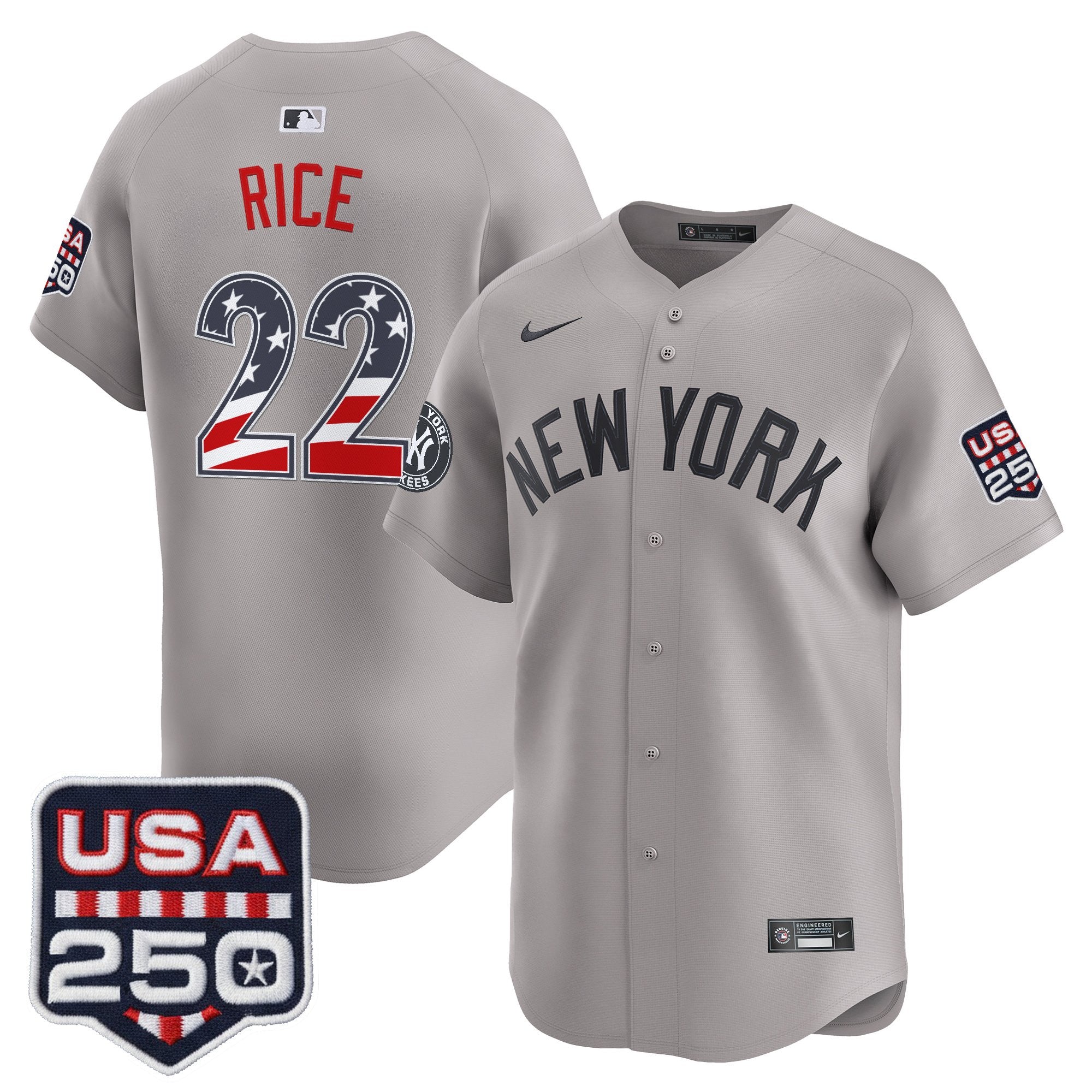 Men's New York Yankees USA 250 Fourth of July Vapor Premier Limited Jersey - All Stitched