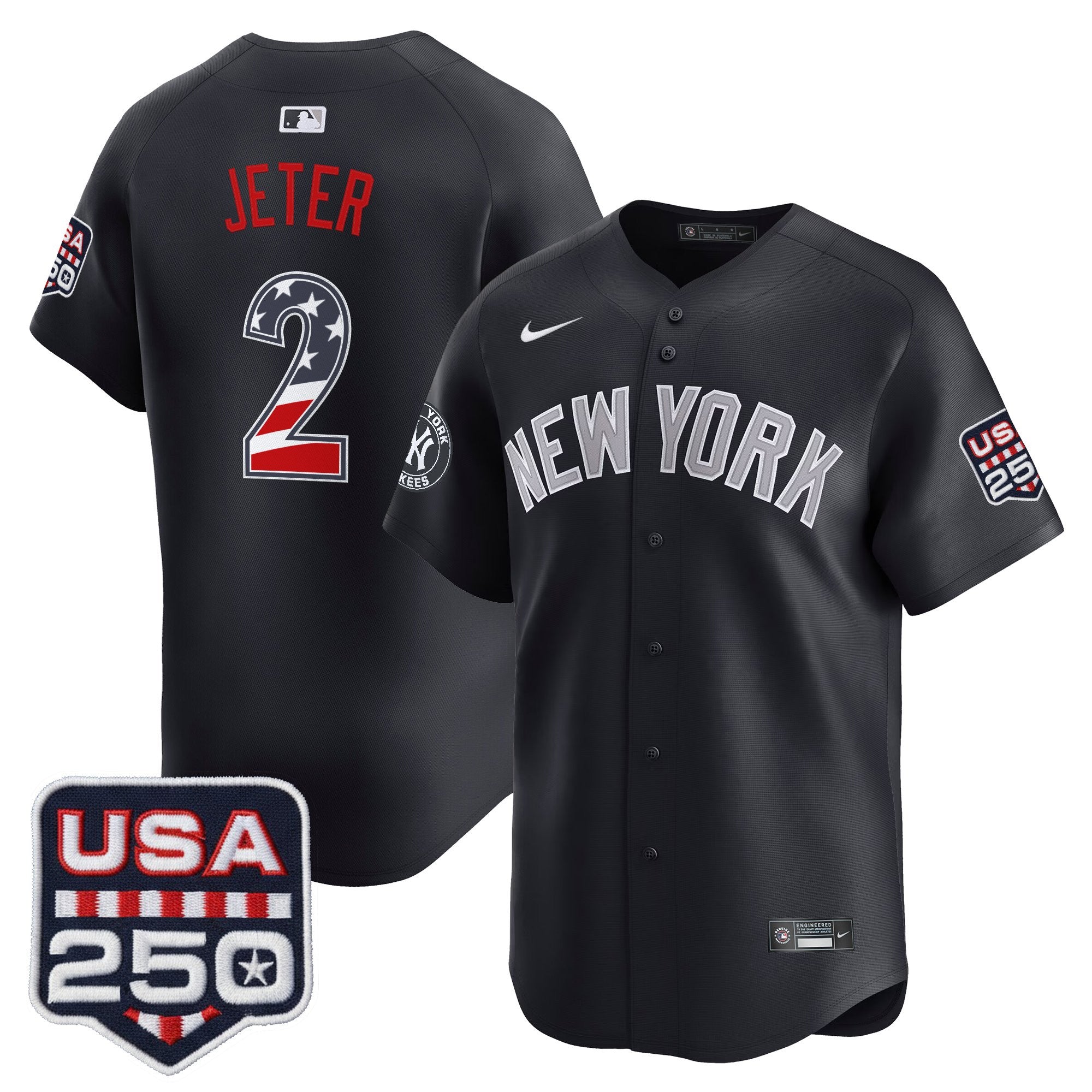 Men's New York Yankees USA 250 Fourth of July Vapor Premier Limited Jersey - All Stitched