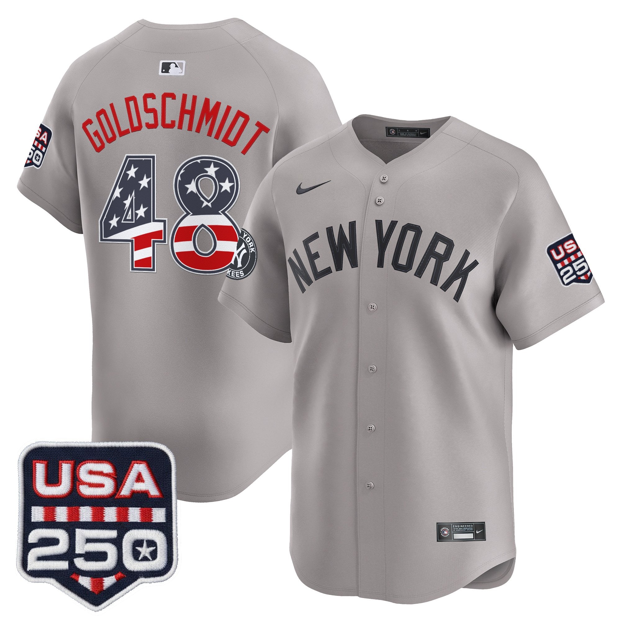 Men's New York Yankees USA 250 Fourth of July Vapor Premier Limited Jersey - All Stitched