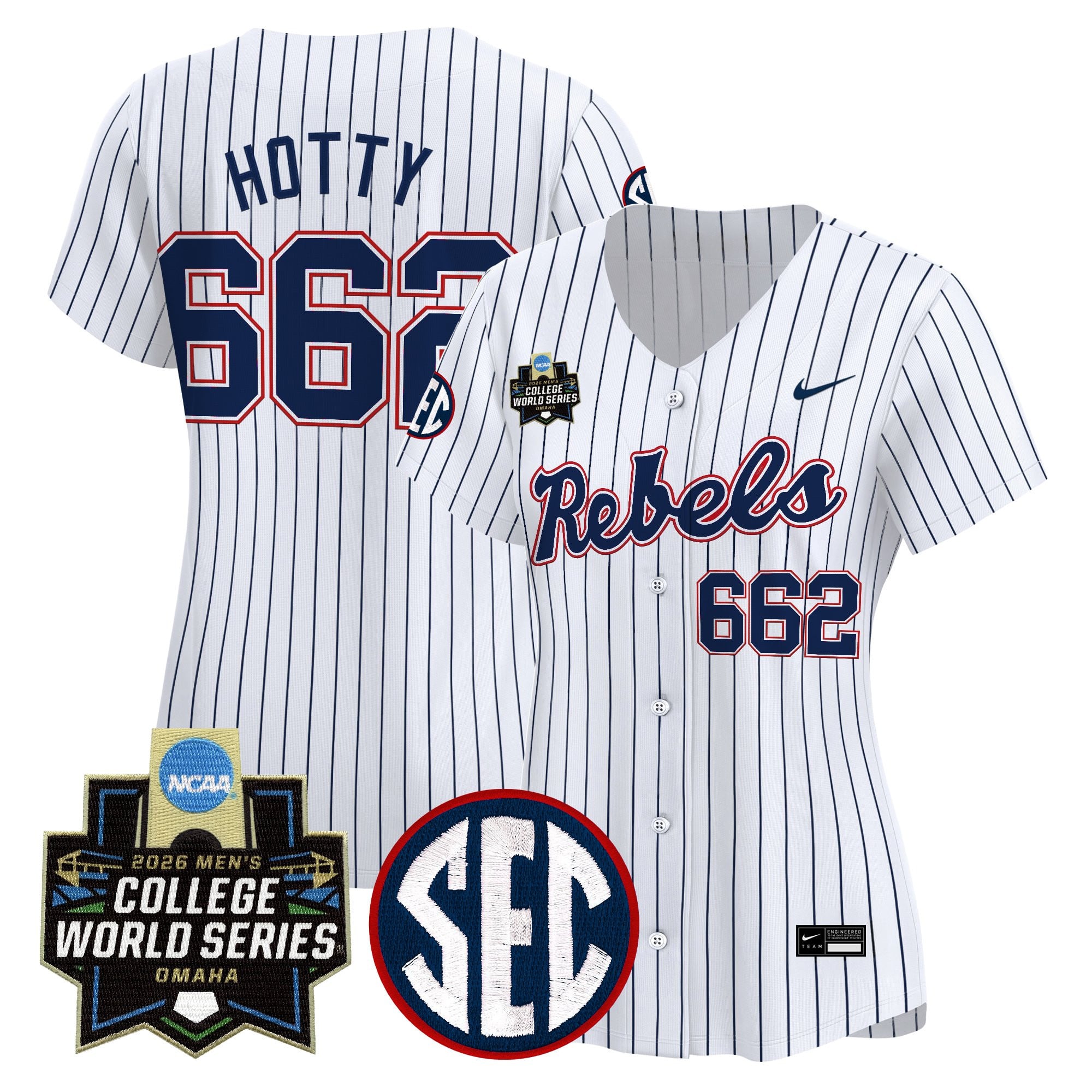Women's Ole Miss Rebels 2026 World Series Vapor Premier Limited Jersey - All Stitched