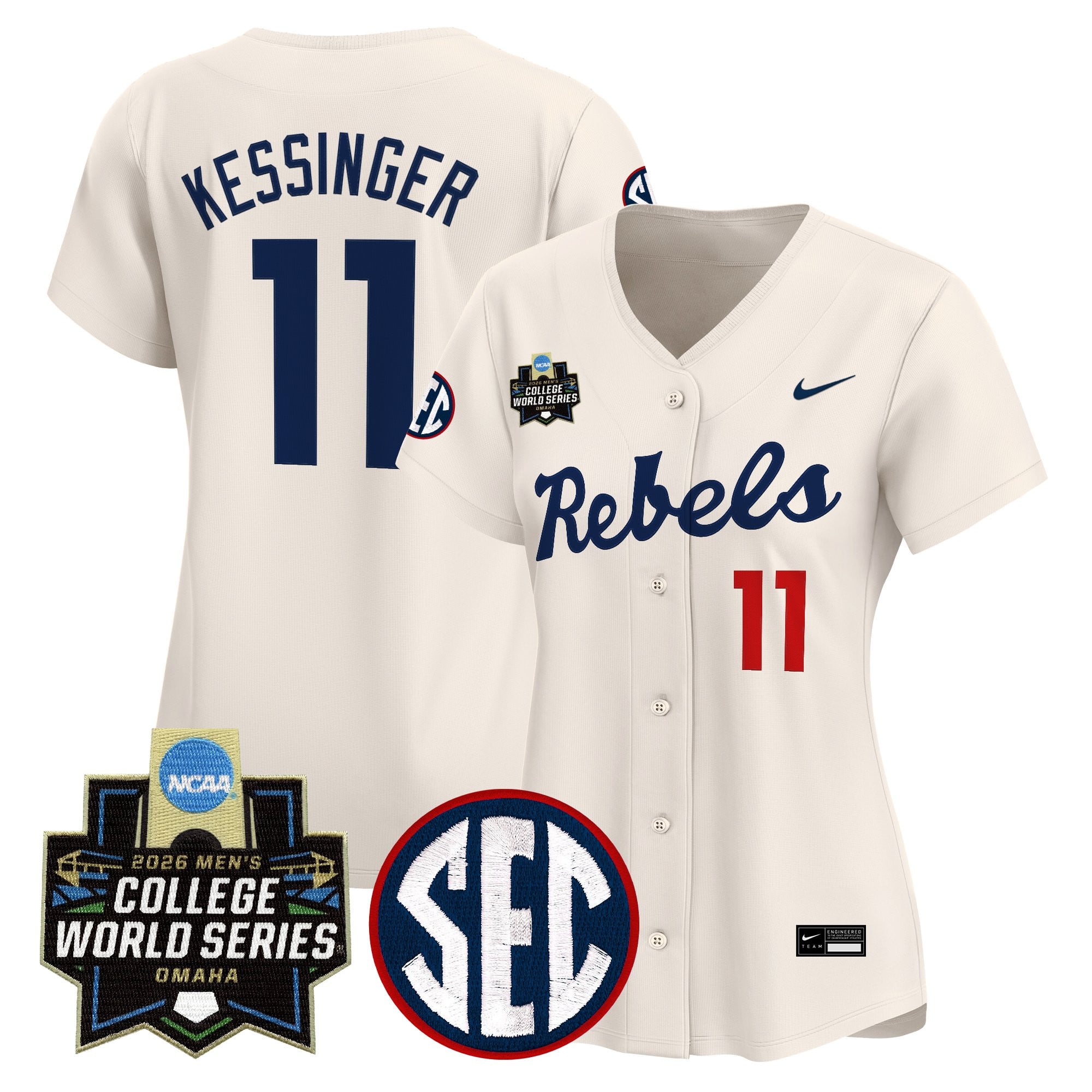 Women's Ole Miss Rebels 2026 World Series Vapor Premier Limited Jersey - All Stitched