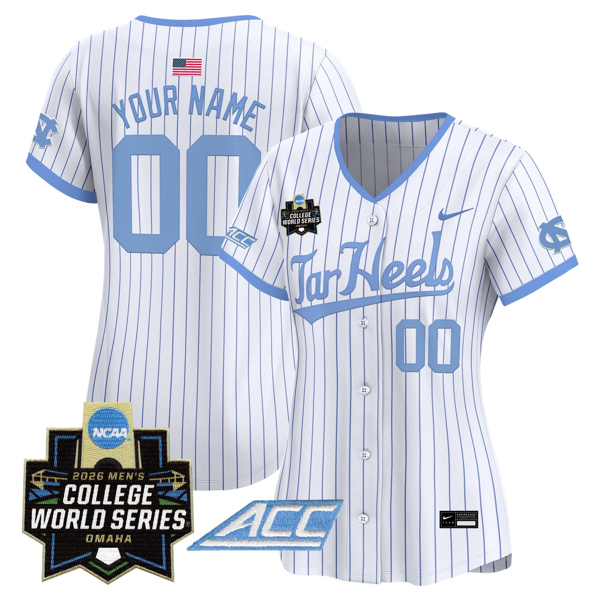 North Carolina Tar Heels 2026 World Series Vapor Premier Limited Custom Jersey - All Stitched